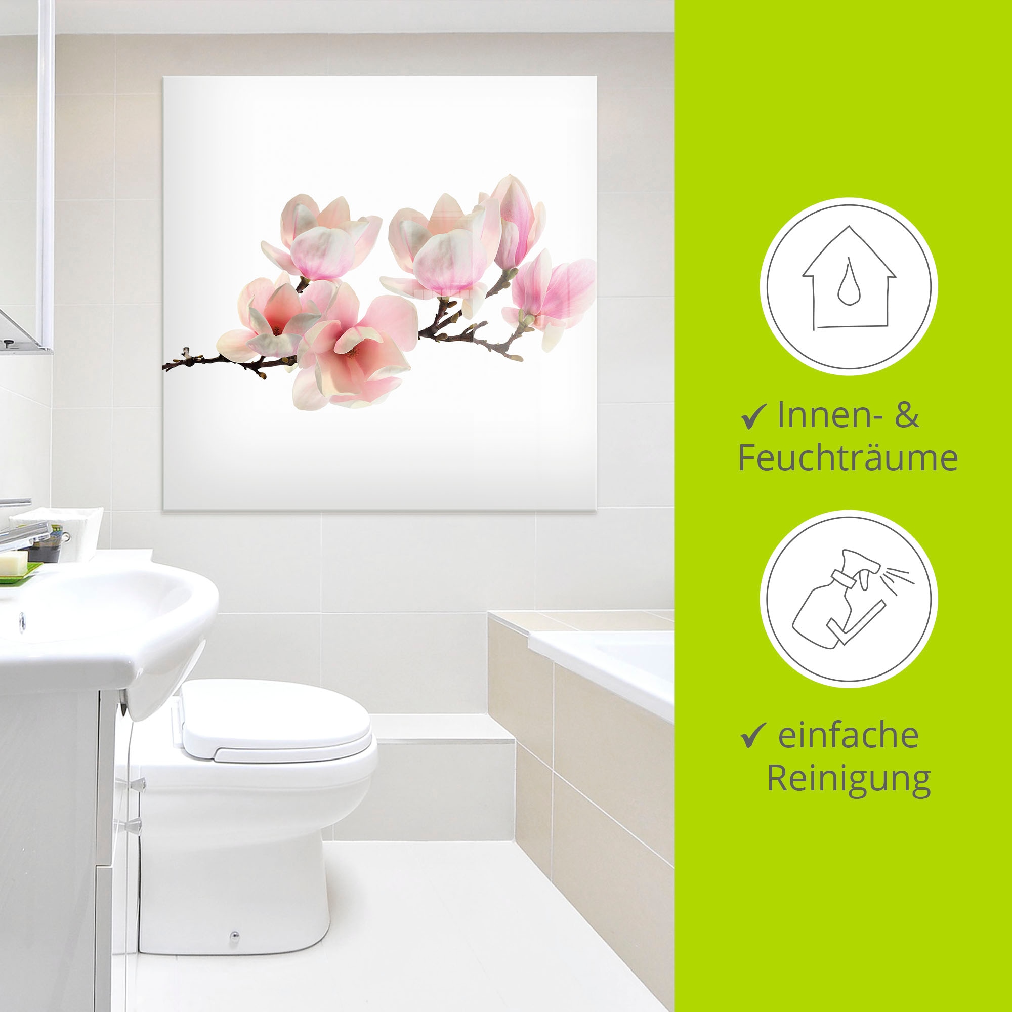 Artland Glasbild »Magnolie« Blumen 1 Stk. tlg. in verschiedenen Größen