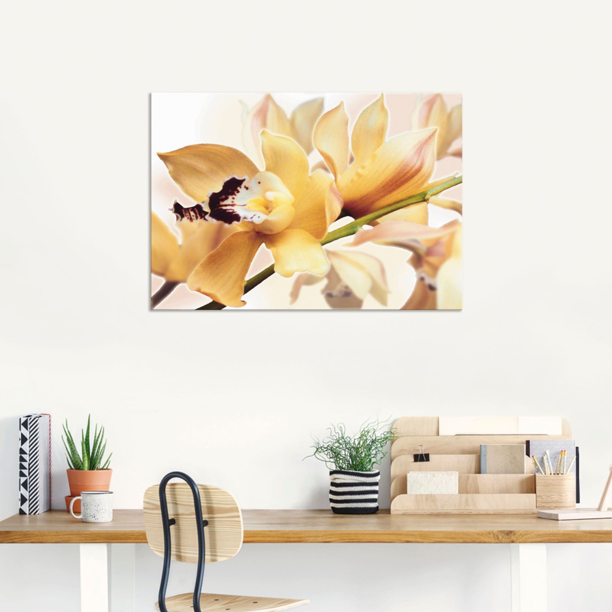 Artland Wandbild »Gelbe Orchidee«, Blumenbilder, (1 St.), als Alubild, Outdoorbild, Leinwandbild, Poster in verschied. Größen