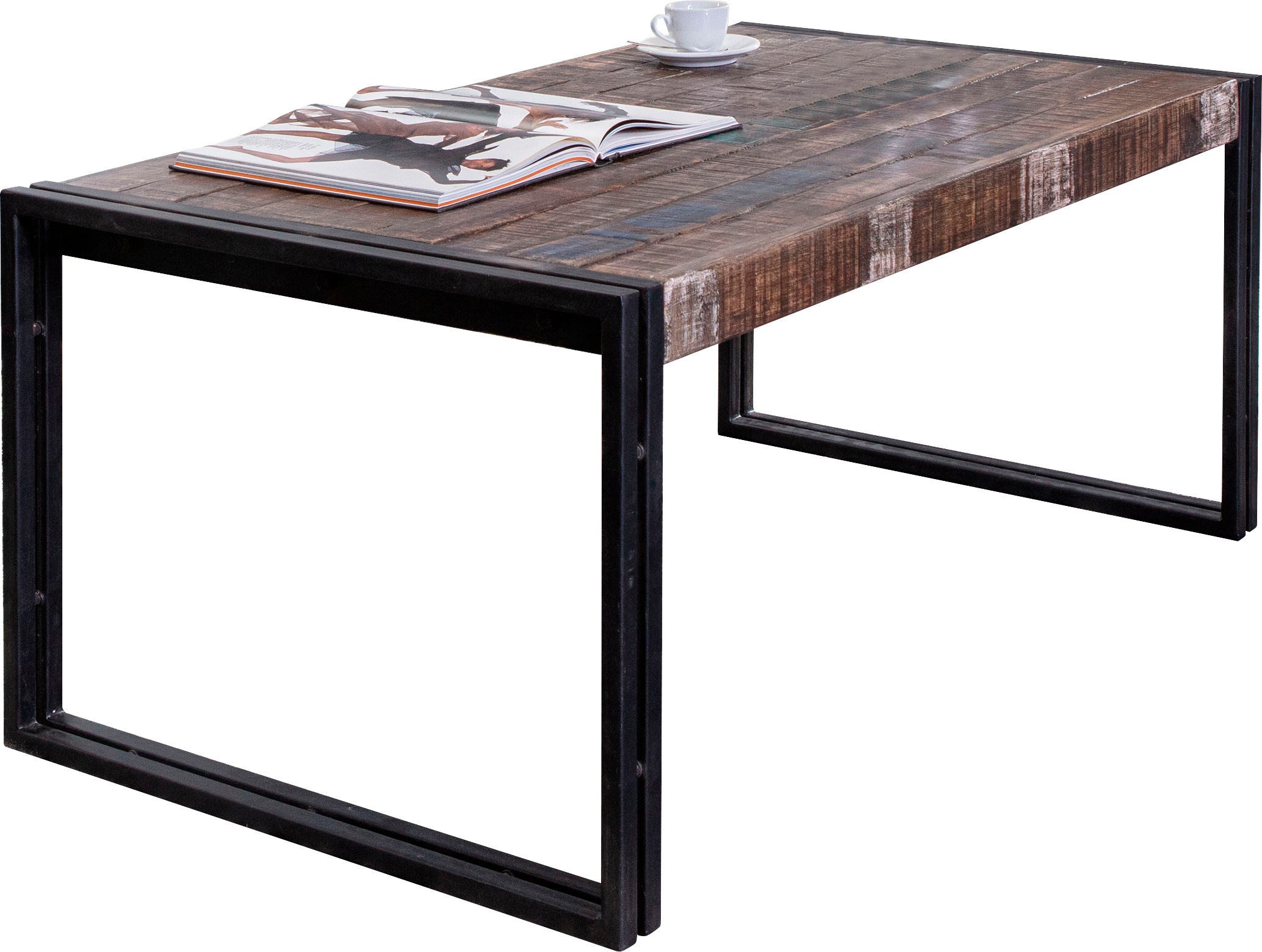 Gutmann Factory Couchtisch »Titan« moderne Kombination aus Metall und Massivholz