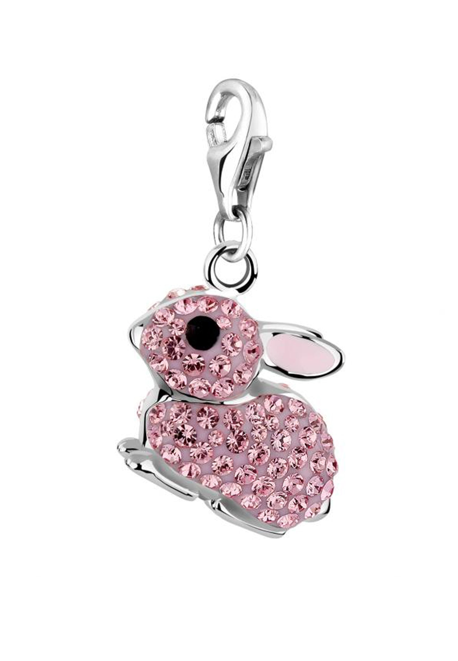 Nenalina Charm-Einhänger »Anhänger Hase Kristalle 925 Silber«