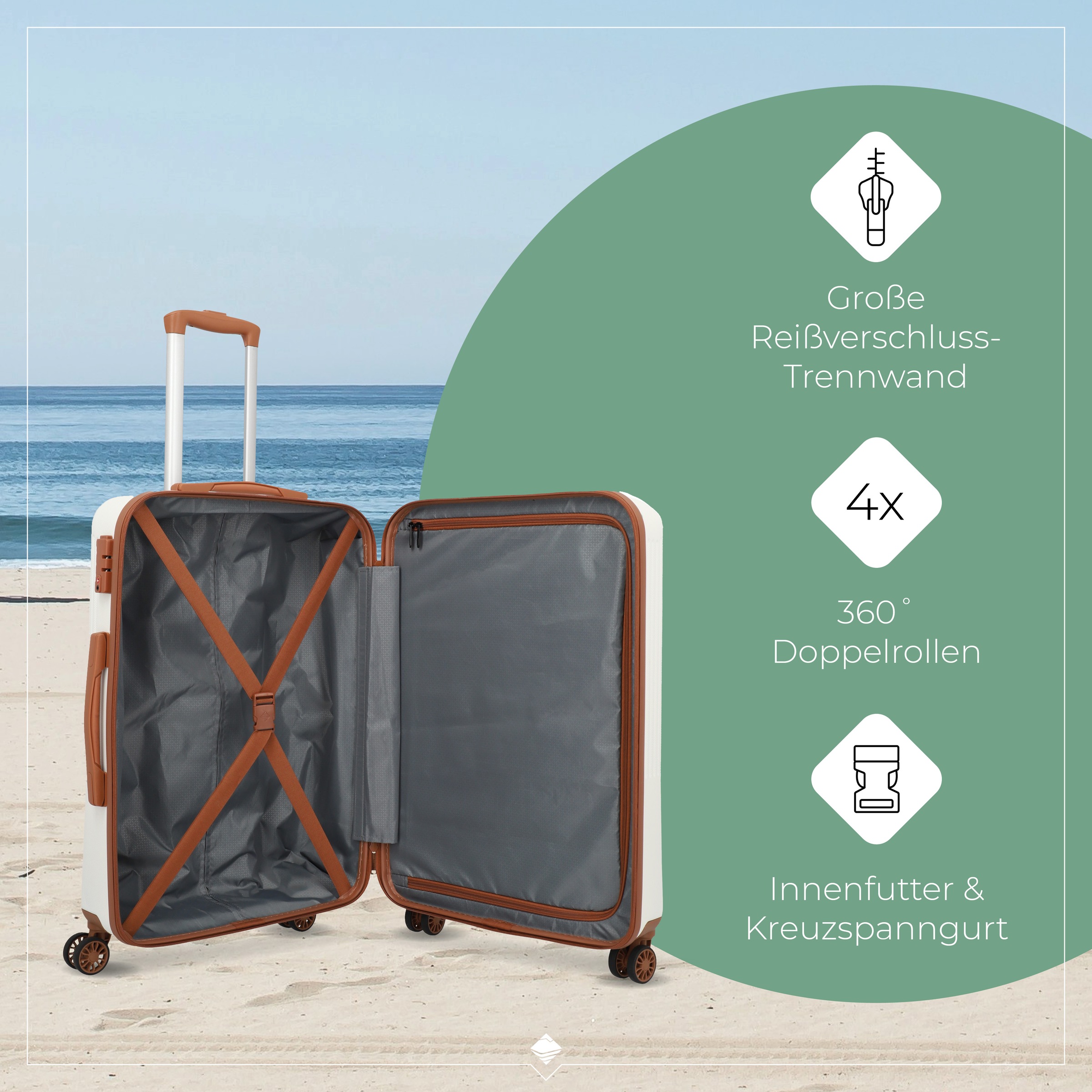 travelite Hartschalen-Trolley »BALI, in verschiedenen Größen und Farben«, 4 Rollen, Hartschallenkoffer Reisegepäck Reisekoffer TSA Schloss