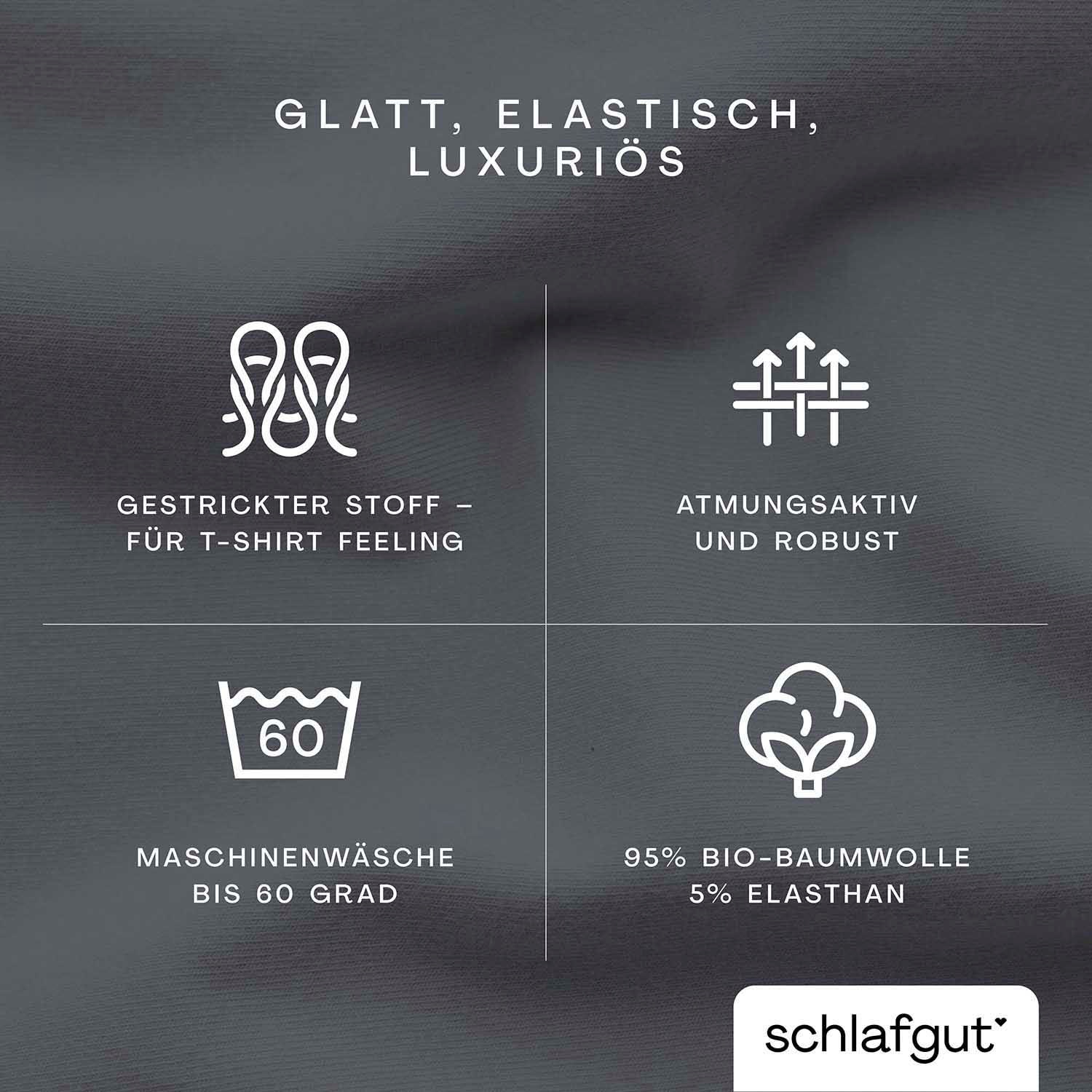 Schlafgut Spannbettlaken »Premium«, Zero Waste Verpackung, PREMIUM Qualität
