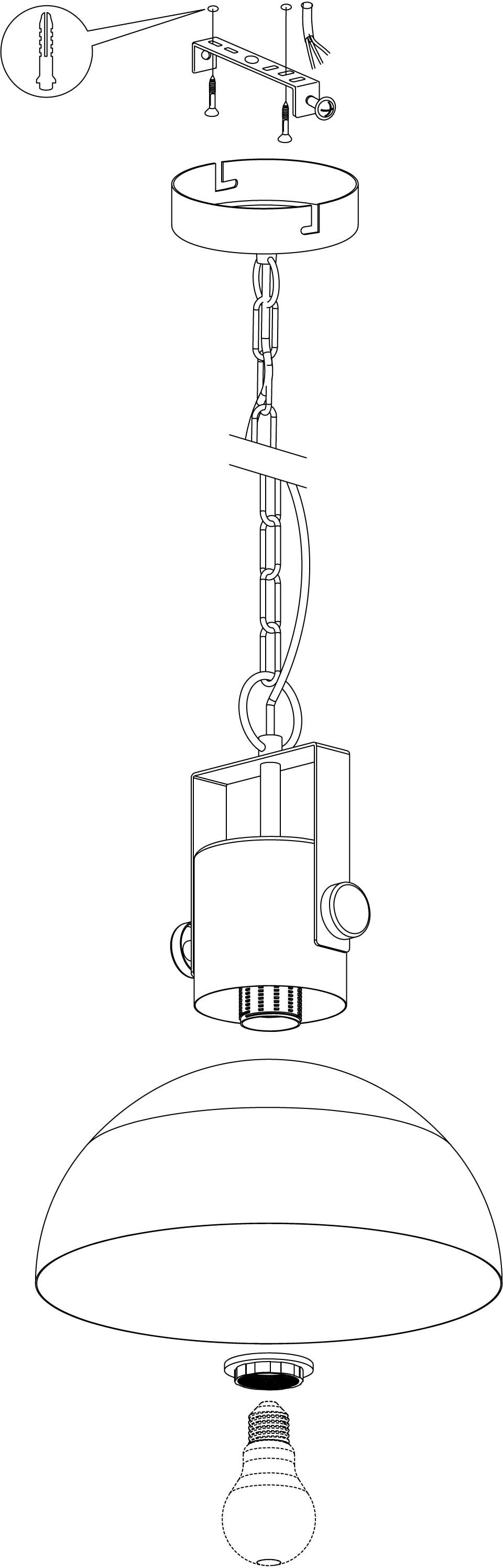 EGLO Pendelleuchte »LUBENHAM 1«, 1 flammig, Leuchtmittel E27 | ohne Leuchtmittel, Vintage Pendelleuchte, Retro Hängelampe, Nickel matt, creme, E27