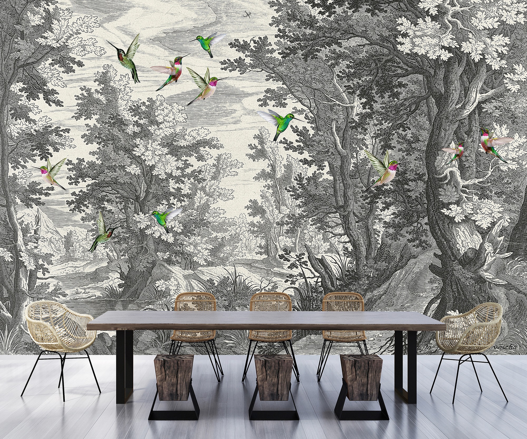living walls Fototapete »Walls by Patel Fancy Forest« glatt Vlies, Wand günstig online kaufen