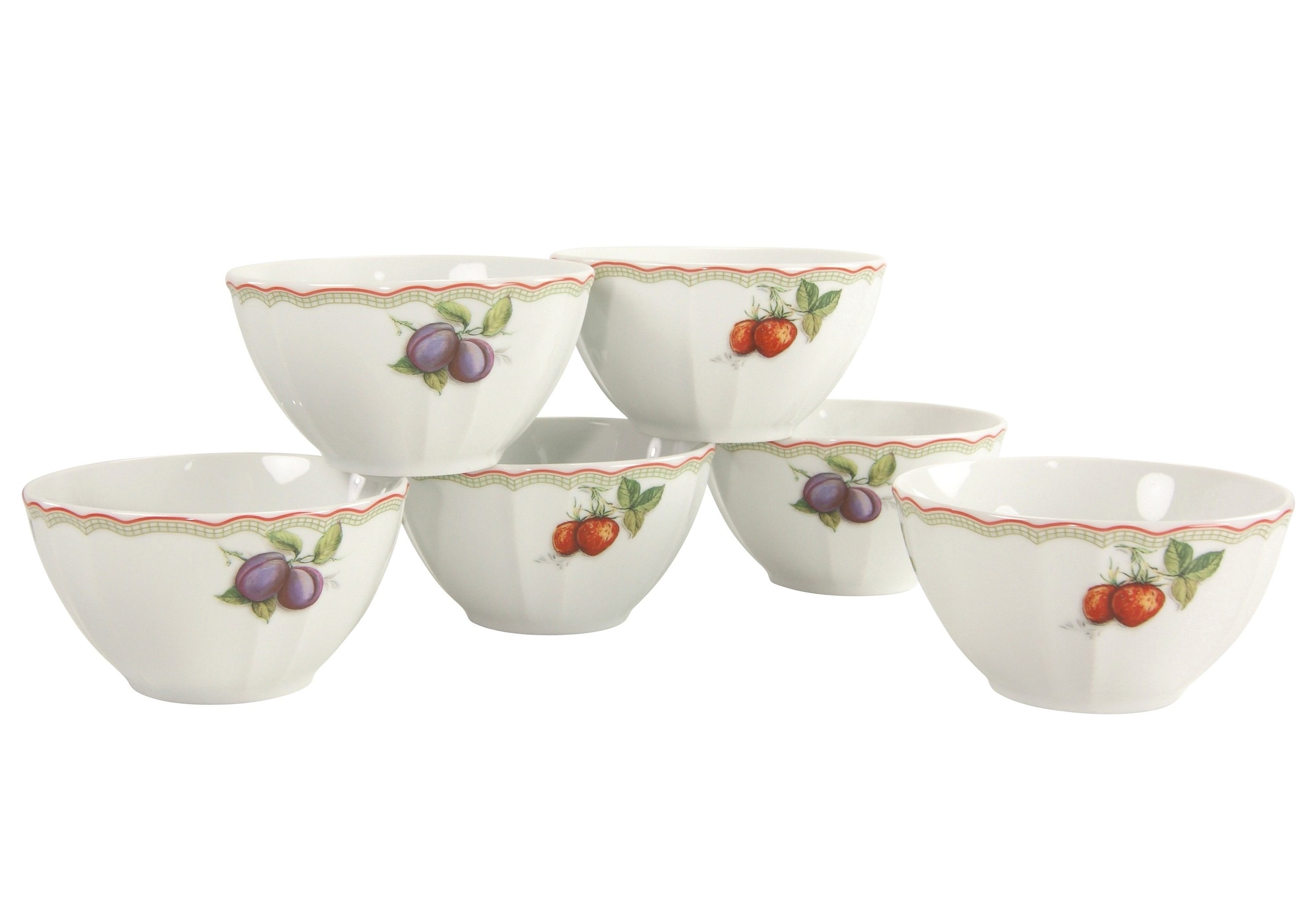 CreaTable Müslischale »Flora Orchard«, 6 tlg., aus Porzellan, Salatschale, günstig online kaufen