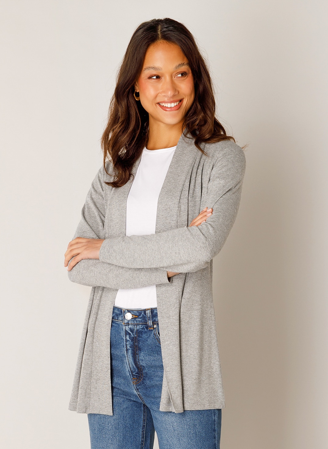 Base Level Strickjacke »Yayla« In elastischem Feinstrick