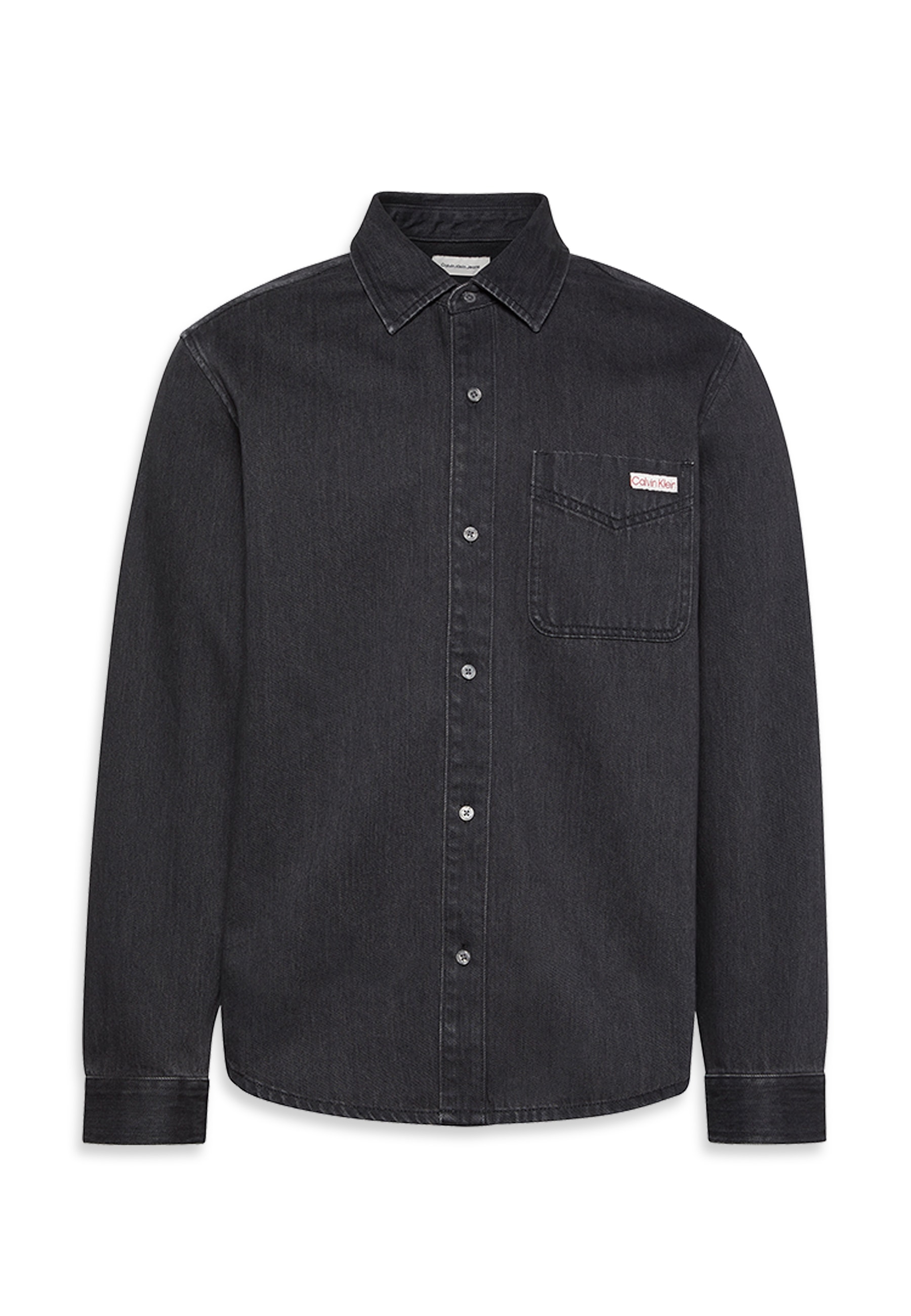 Calvin Klein Jeans Langarmhemd »CLASSIC 205 BLACK OVERSHIRT« Mit Rundhalsausschnitt, regular fit
