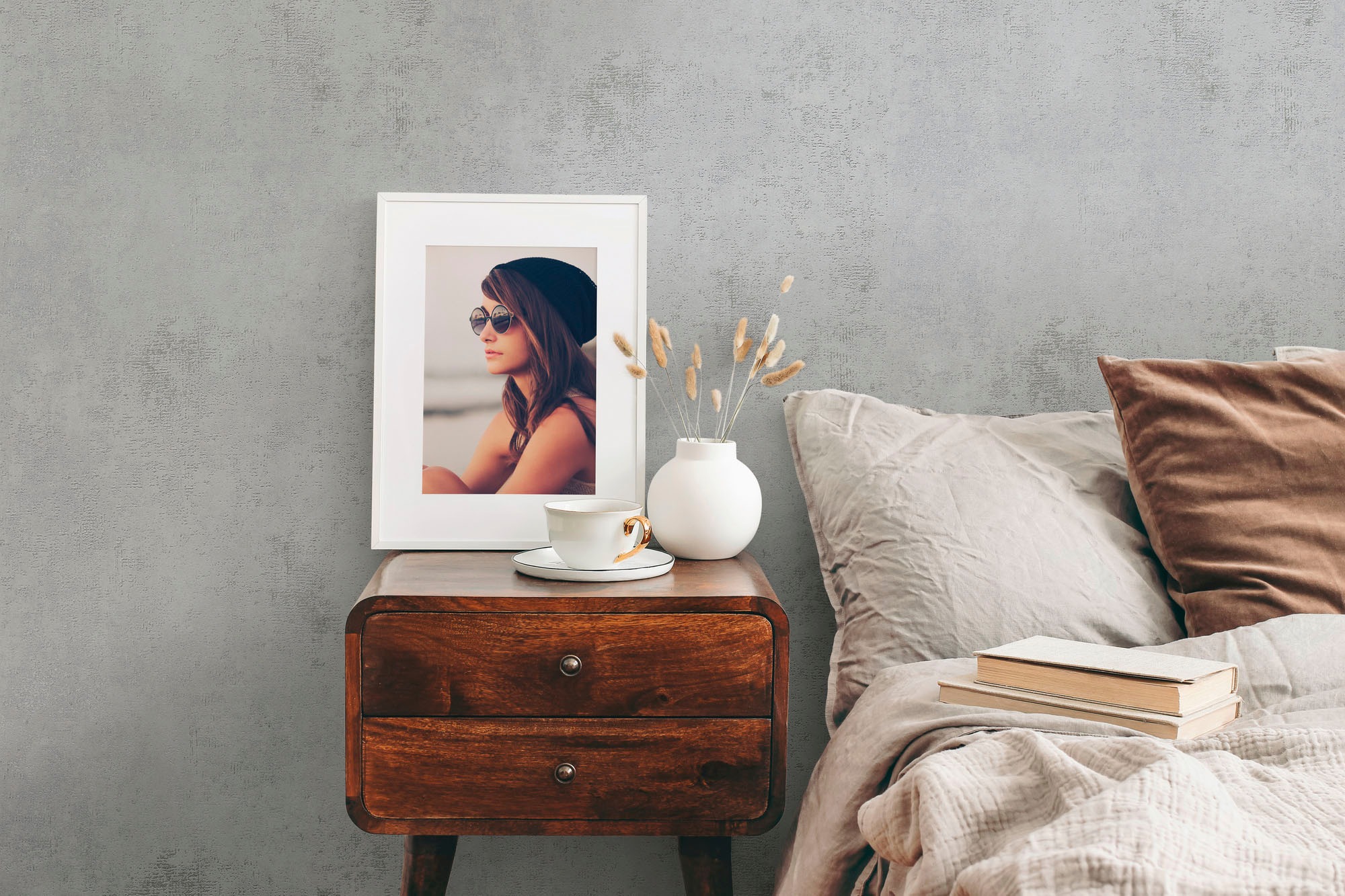 A.S. Création Vliestapete »THE BOS Putzoptik Metallic« leicht glänzend | matt leicht strukturiert Strukturtapete, Tapeten Wohnzimmer Schlafzimmer Küche modern Design