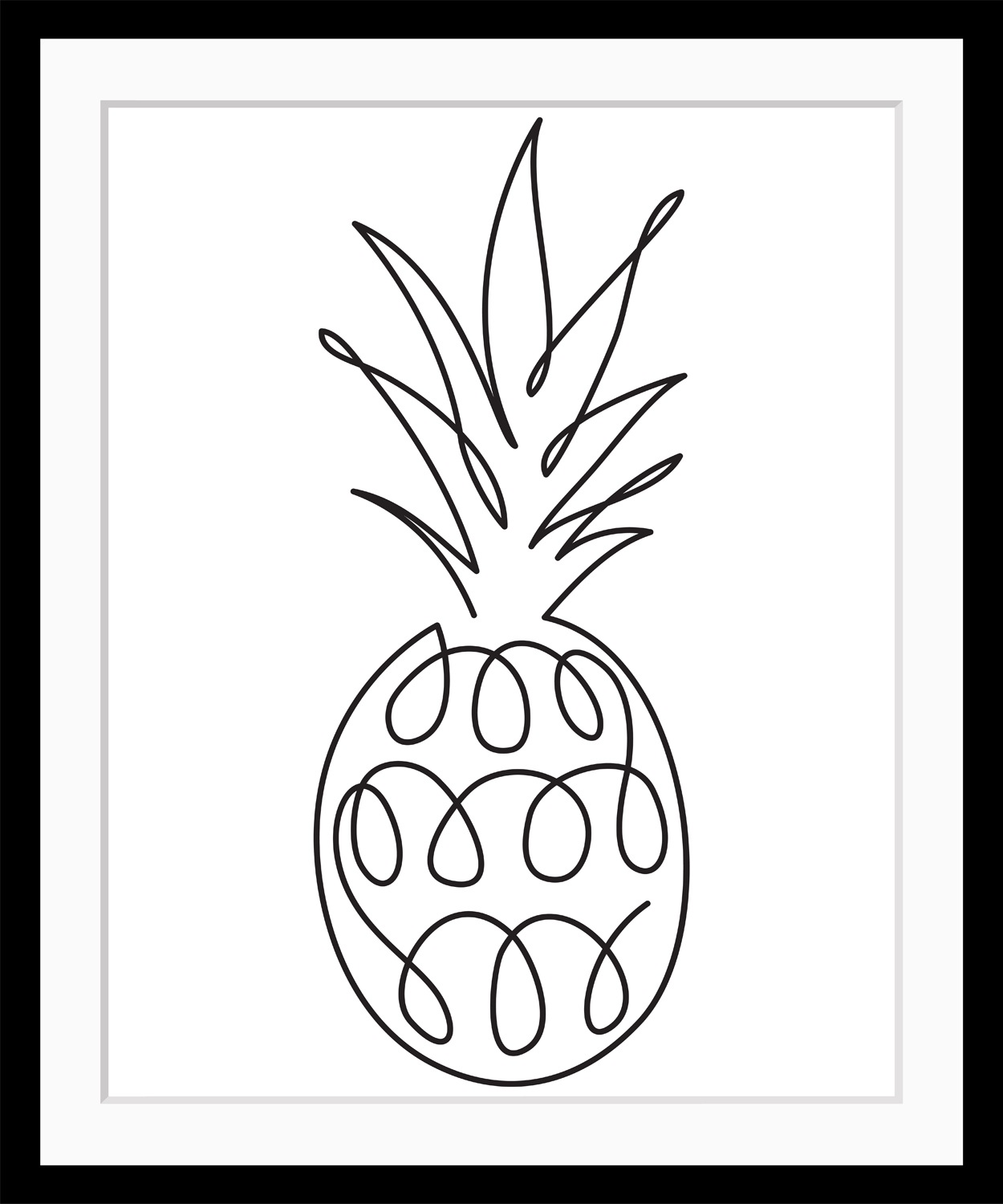 queence Bild »Juliane«, Ananas, gerahmt, Ananas günstig online kaufen