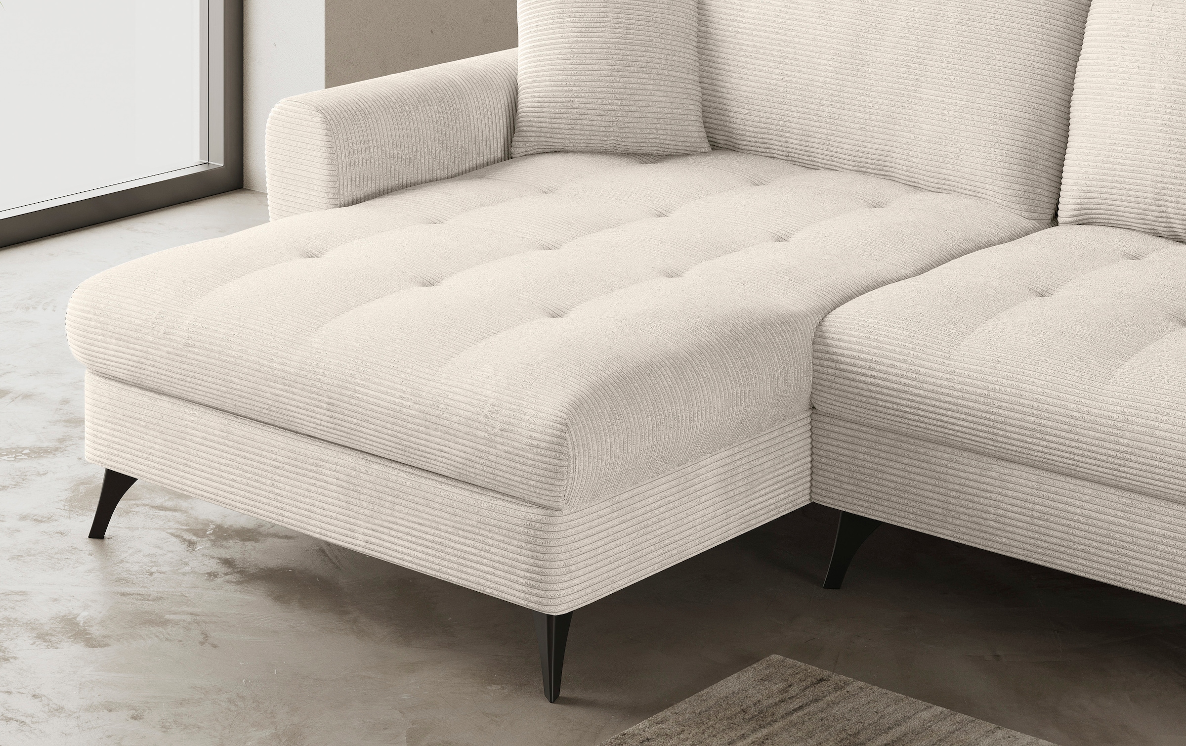 Mr. Couch Ecksofa »Blackburn II L-Form«, Wahlweise mit Kaltschaumpolsterung bis 140 kg belastbar