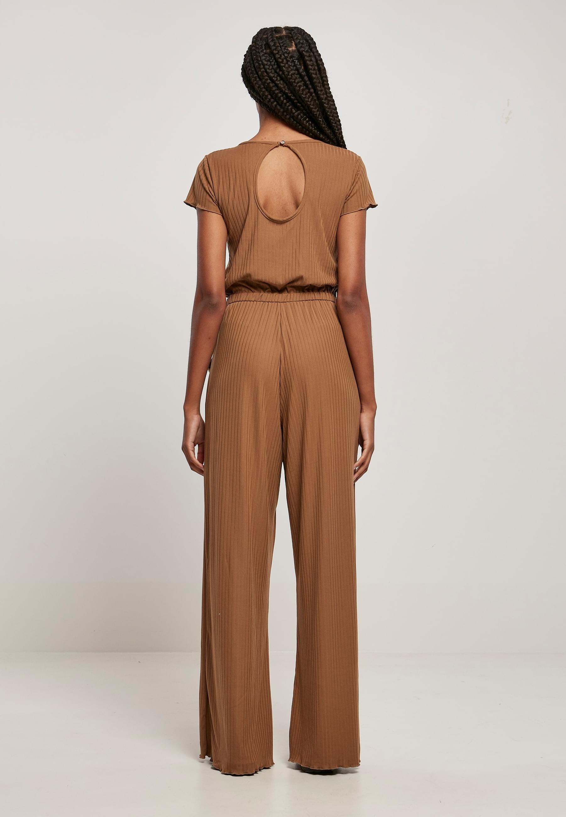URBAN CLASSICS Jumpsuit »Urban Classics Damen Ladies Rib Wid Leg Jumpsuit« 1 Stk.