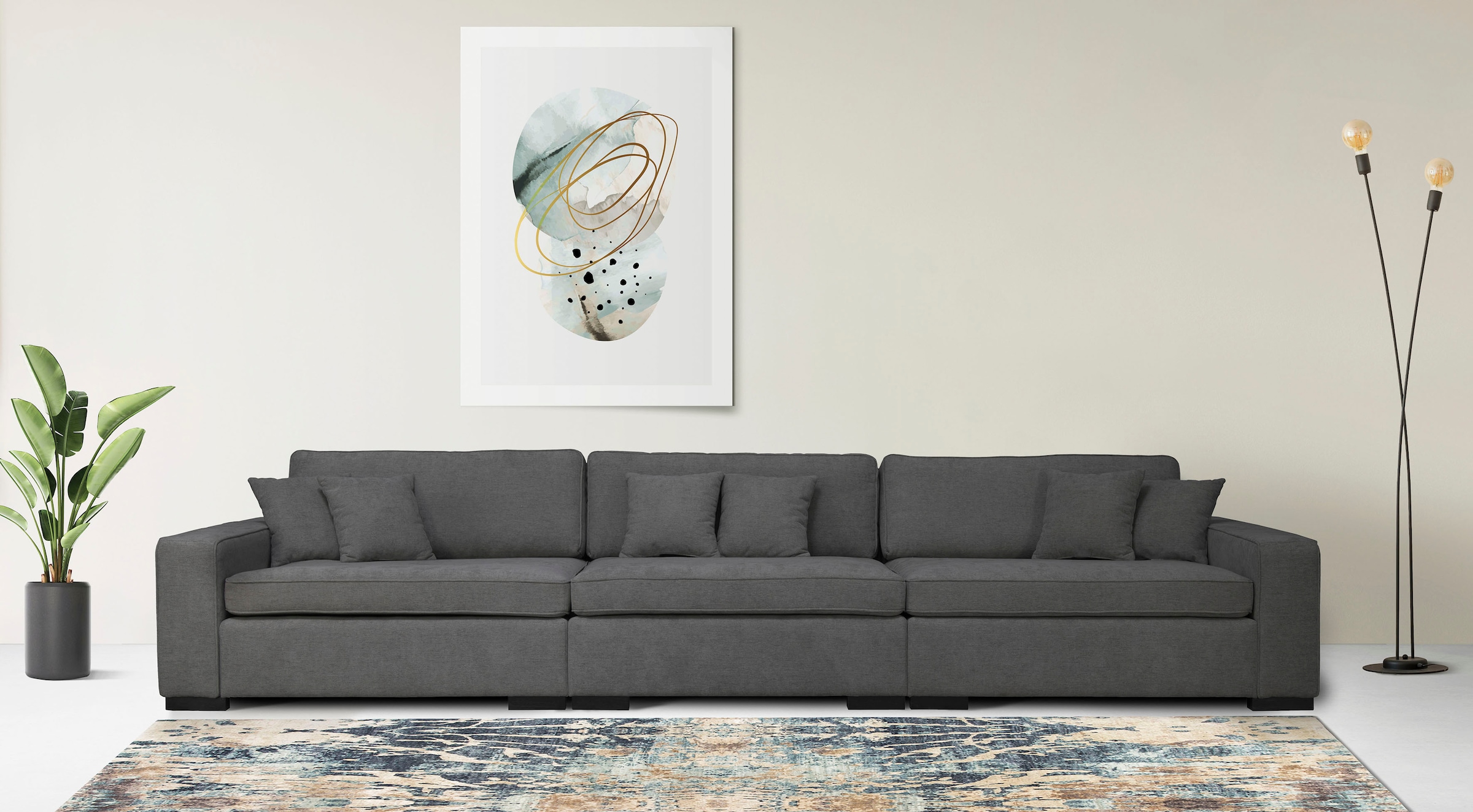 Home affaire 3-Sitzer »Skara«, Lounge-Sofa mit Federkernpolsterung, in viel günstig online kaufen