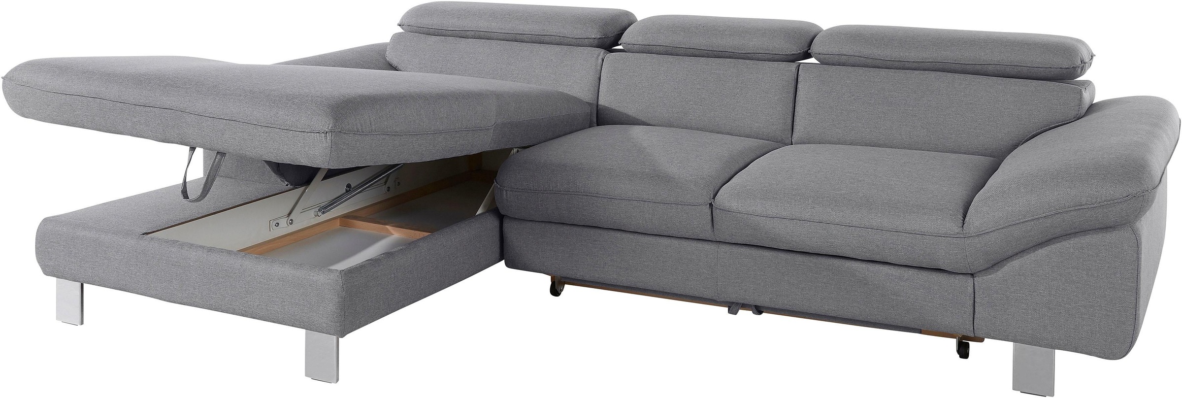 COTTA Ecksofa »Driver L-Form«, mit Kopfteilverstellung, wahlweise mit Bettfunktion & Bettkasten