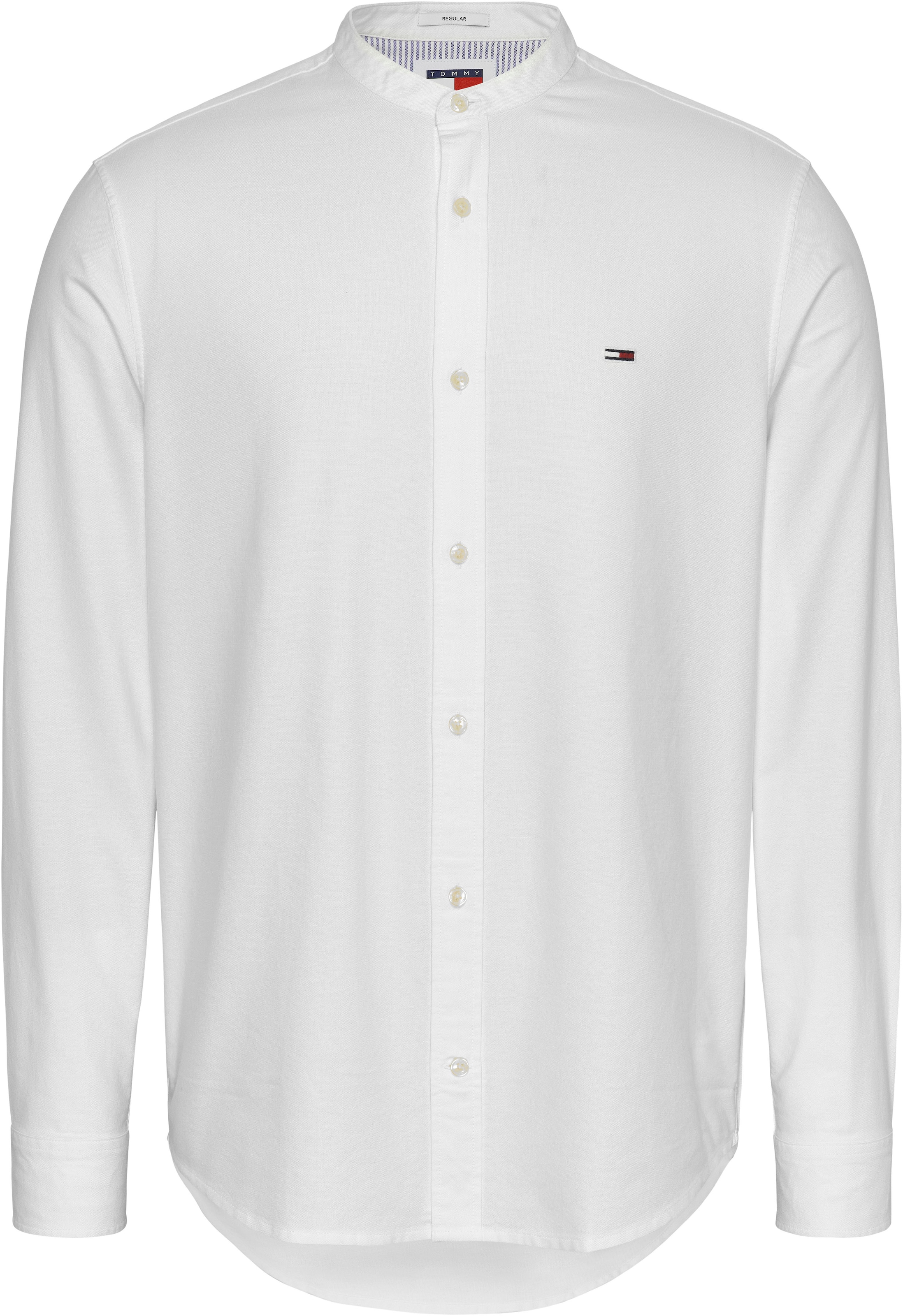 Tommy Jeans Langarmhemd »TJM REG OXFORD MAO SHIRT«, mit Logostickerei