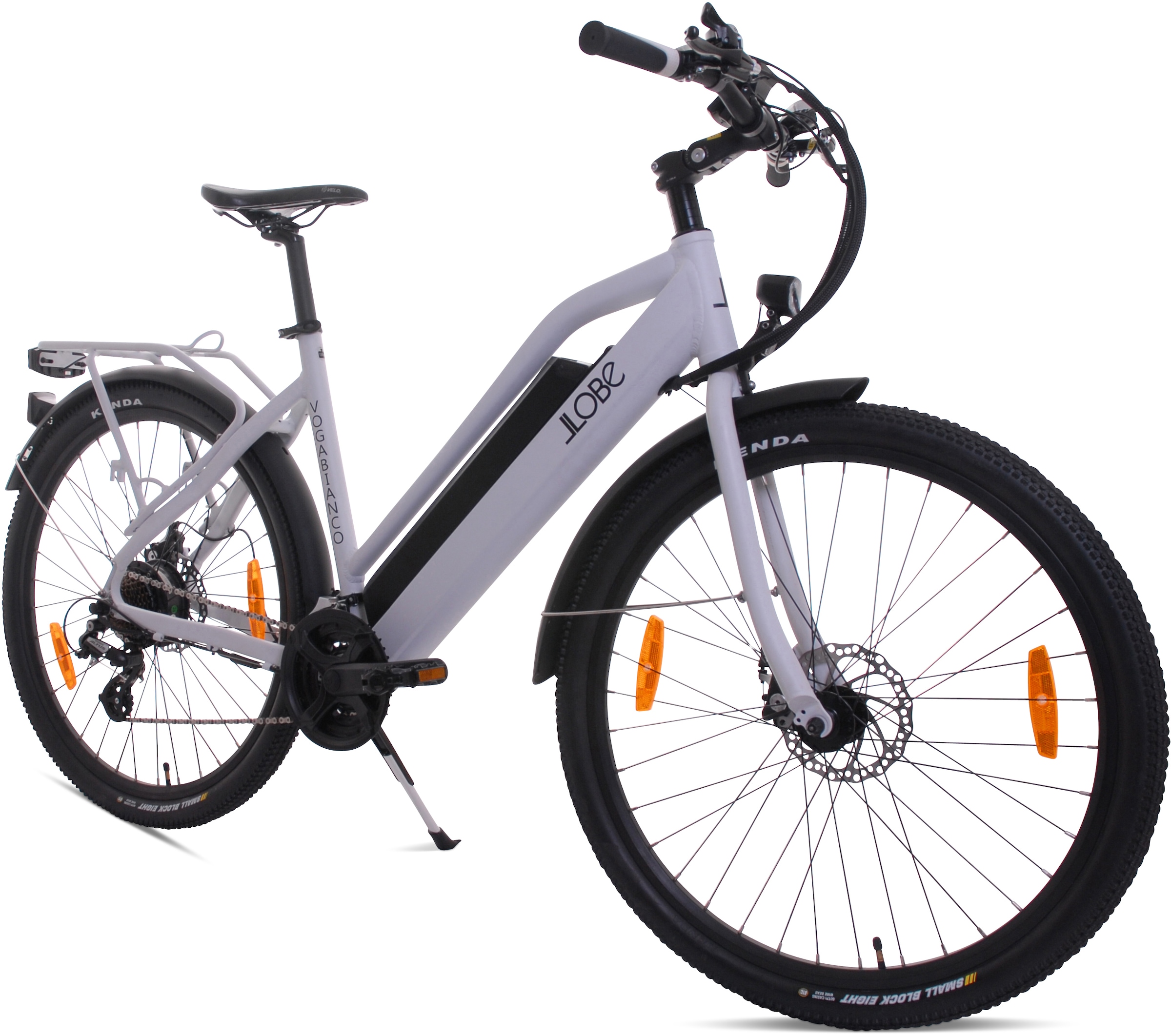 LLobe E-Bike »Voga Bianco«, 21 Gang, Shimano, Heckmotor 250 W, Pedelec, Elektrofahrrad für Damen u. Herren