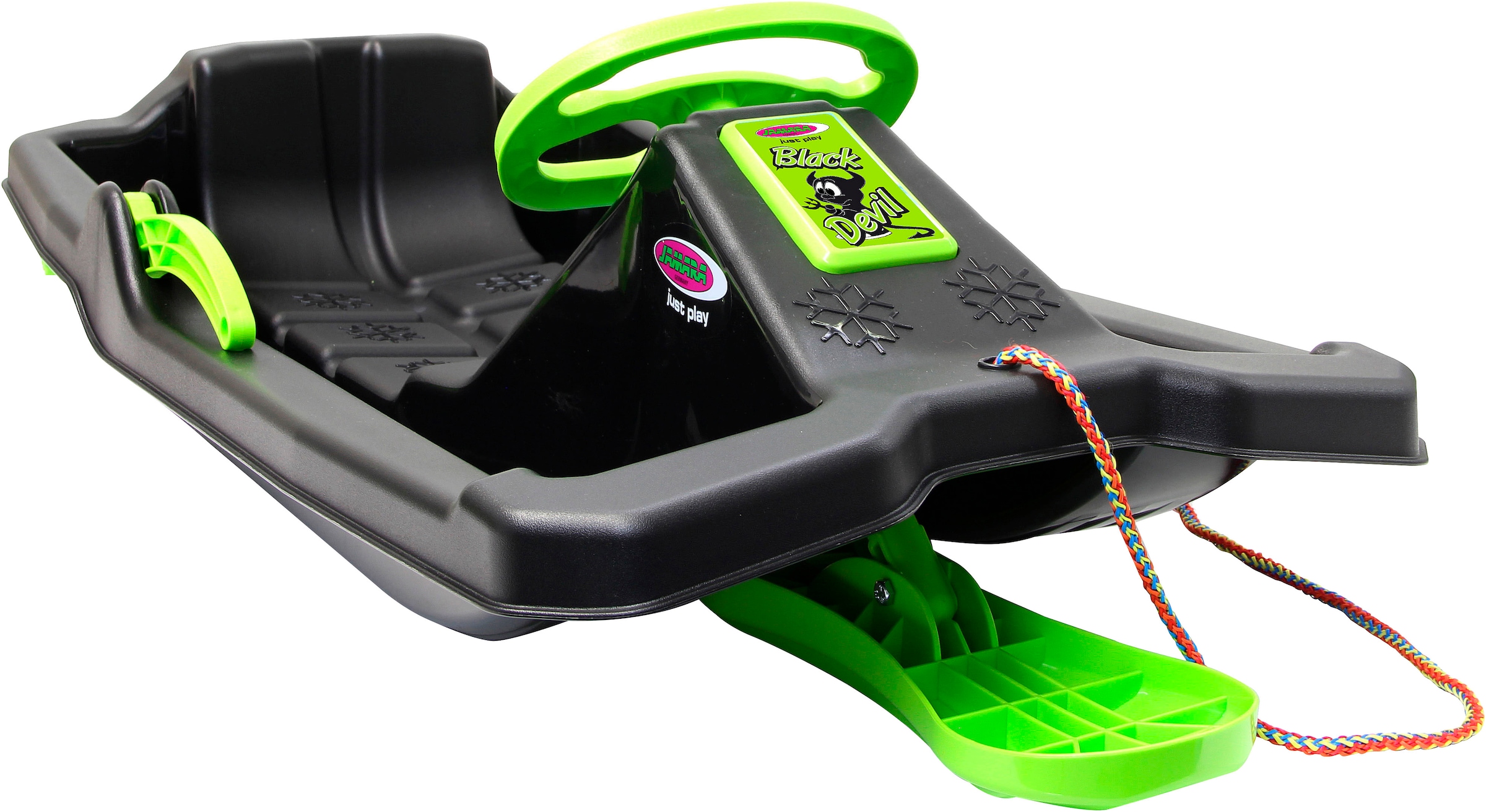 Jamara Bob »Snow Play Bob Black Devil 84cm schwarz mit Lenkrad und Bremse«, Made in Europe