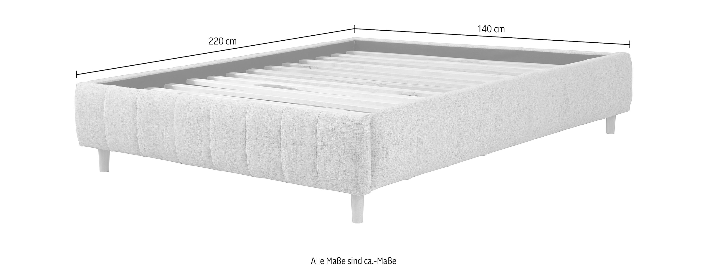 andas Polsterbett »Tarje«, in 5 Breiten, auch in Überlänge 220 cm, incl. Roll-Lattenrost