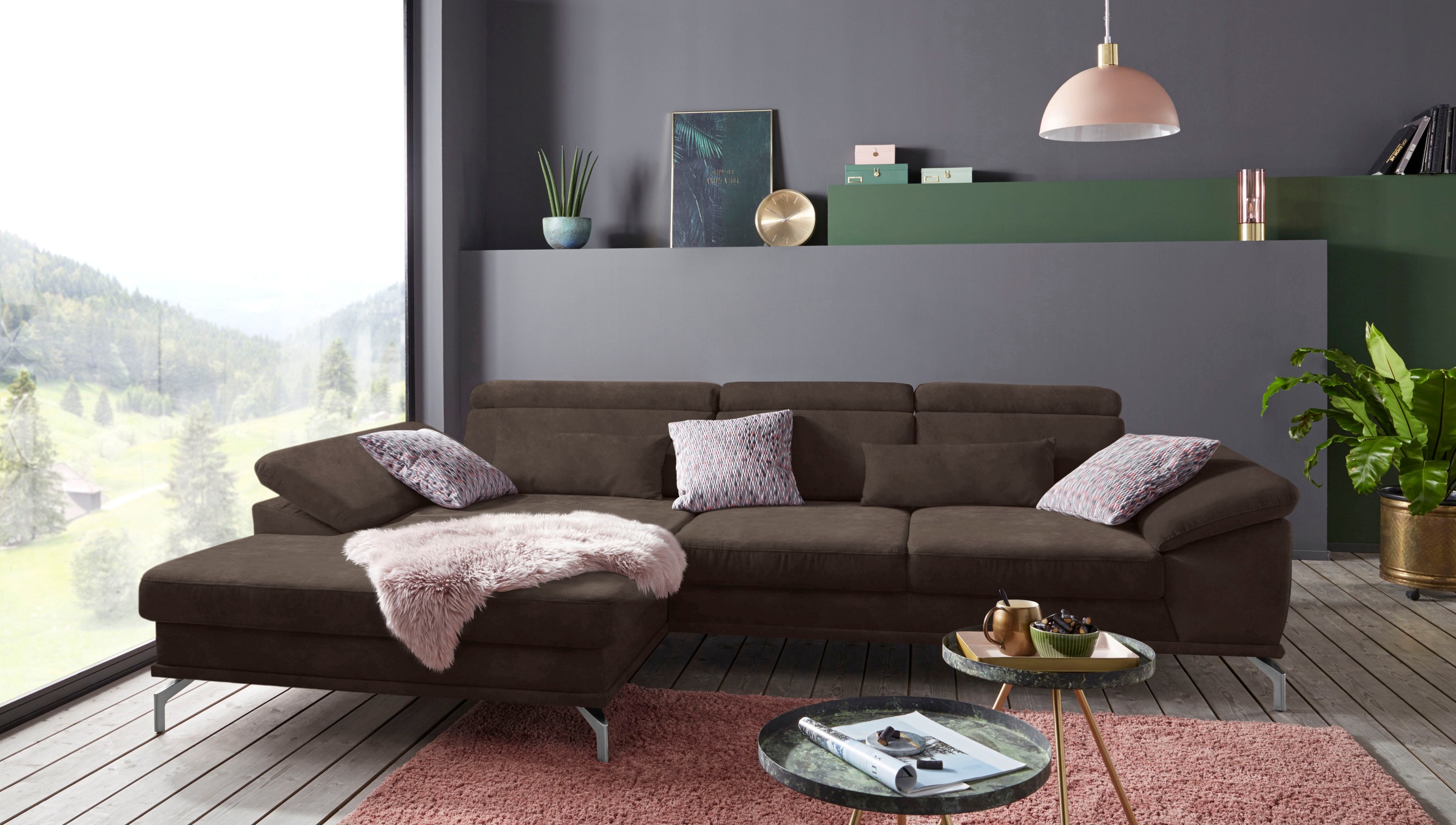 sit&more Ecksofa »Scorpio L-Form«, inklusive Sitztiefenverstellung, wahlweise mit Kopfverstellung