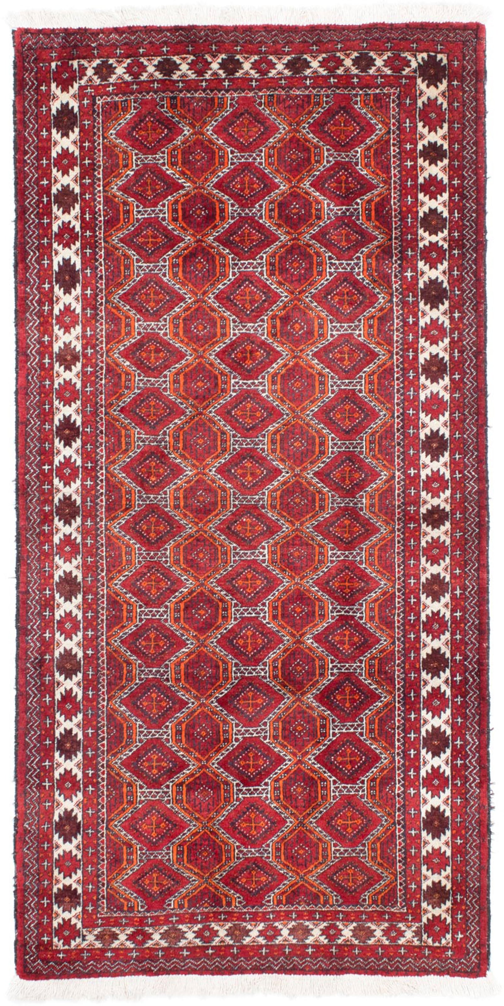 morgenland Orientteppich »Belutsch - 180 x 91 cm - rot«, rechteckig, 8 mm H günstig online kaufen