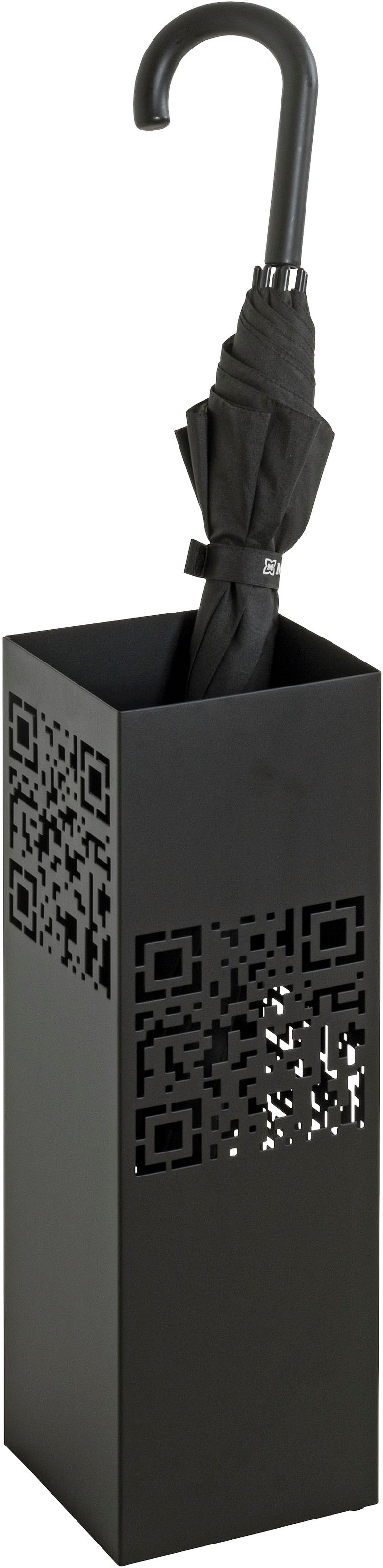 HAKU Schirmständer »Regenschirmständer, Schirmkorb« quadratisch - aus Metall Schwarz - B/T/H 16/16/48 cm