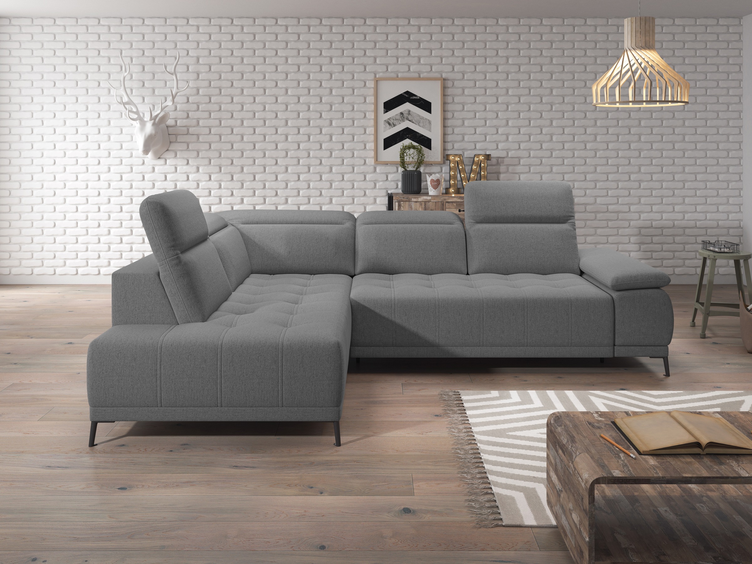 WERK2 Ecksofa »Memo Focus-L, elektrisch erweiterbare Sitztiefe um ca. 30 cm günstig online kaufen