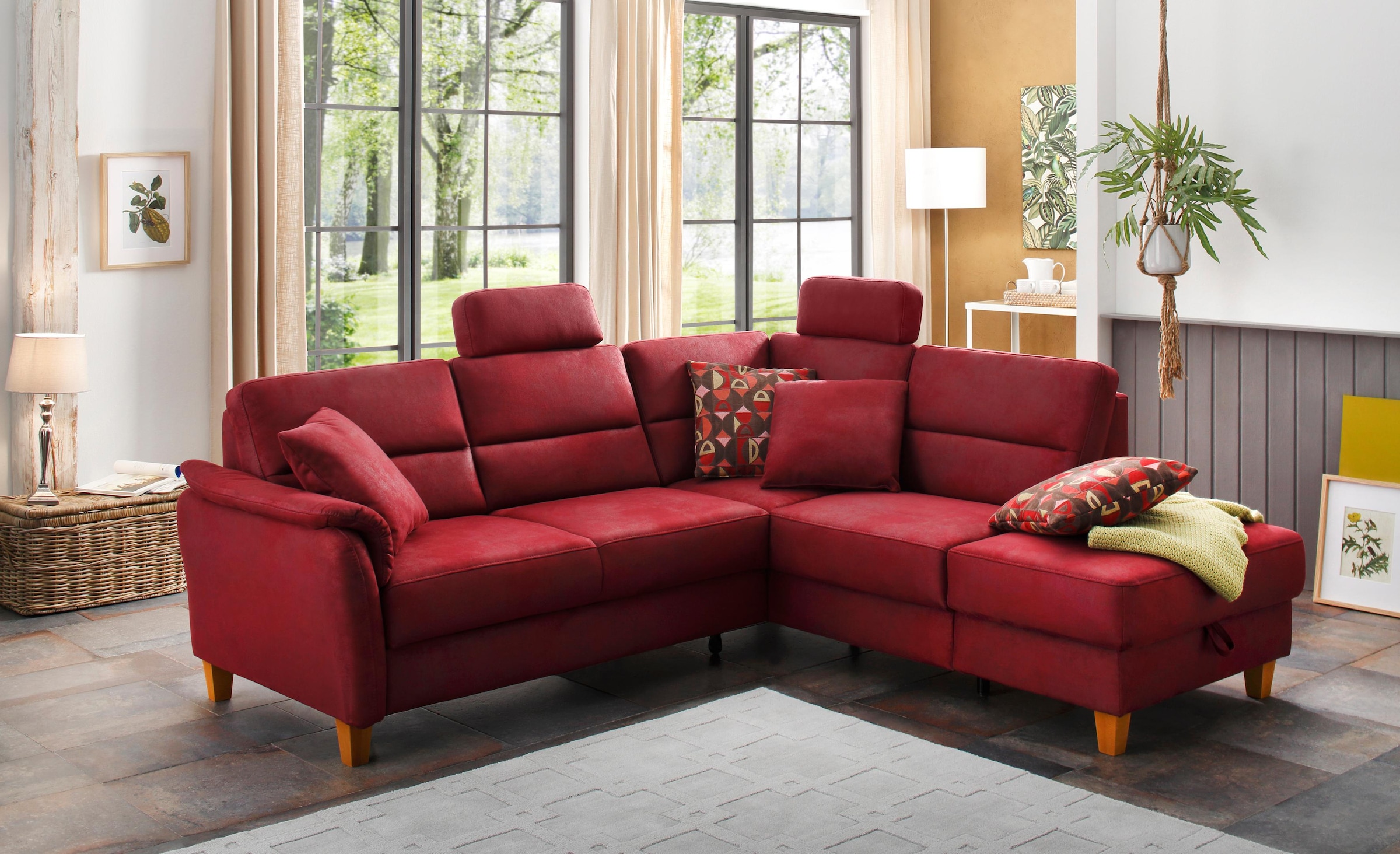 Home affaire Ecksofa »Palmera L-Form, B: 236 cm« optional Bettfunktion & Be günstig online kaufen