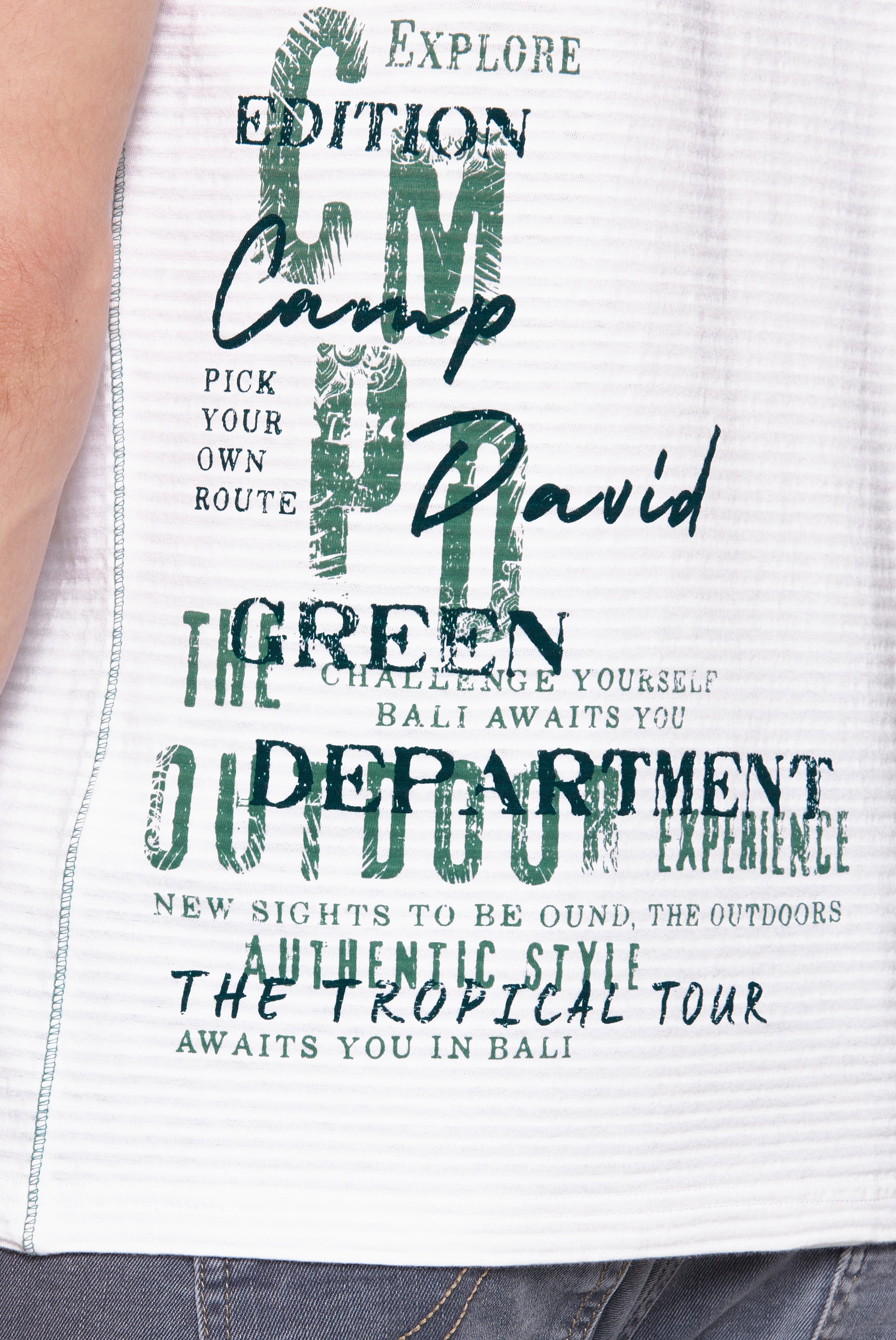 CAMP DAVID Poloshirt, mit Logo Print