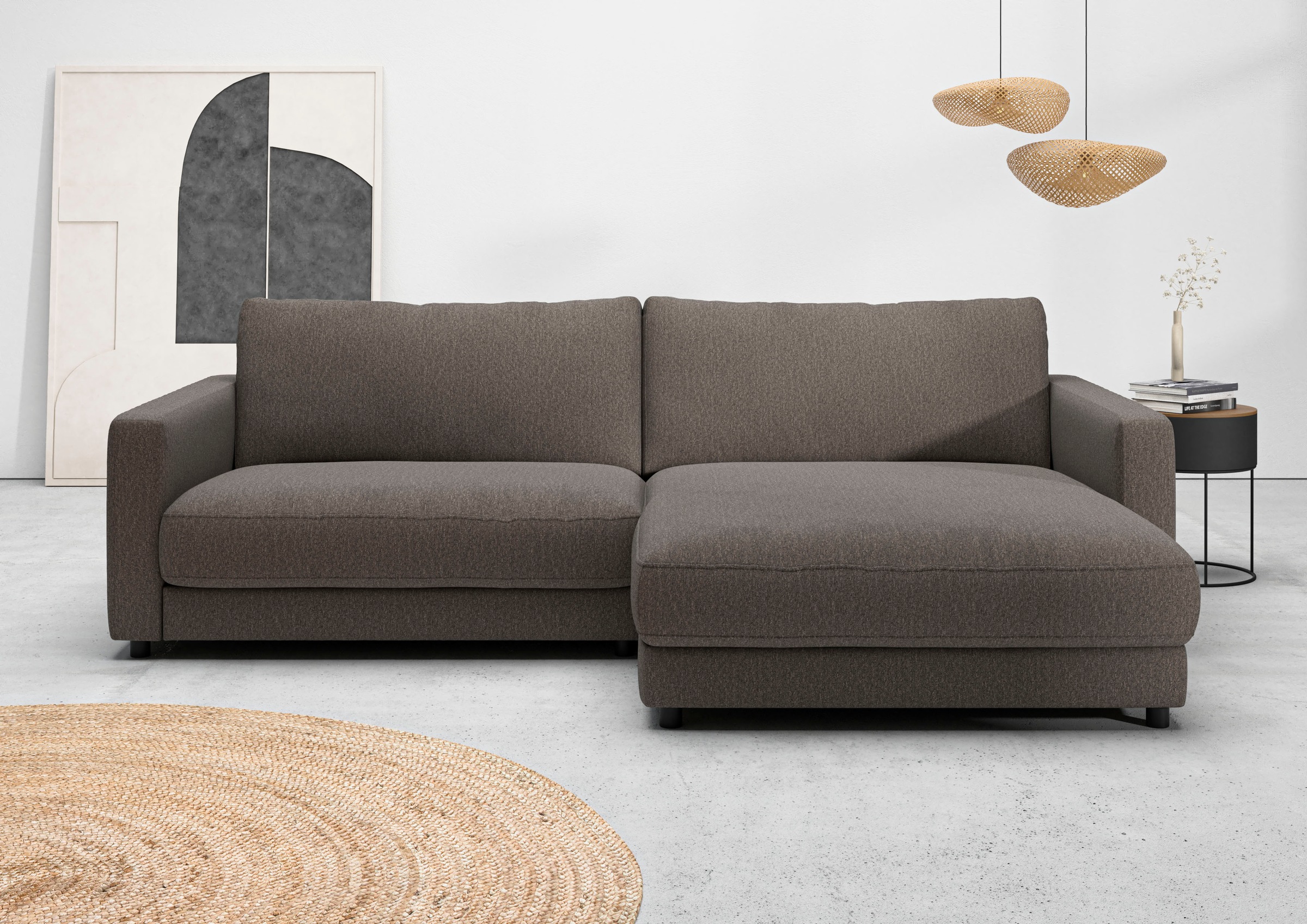 Home affaire Ecksofa »Ecksofa Jiro, L-Form, große Sitztiefe, Breite 265 cm« günstig online kaufen
