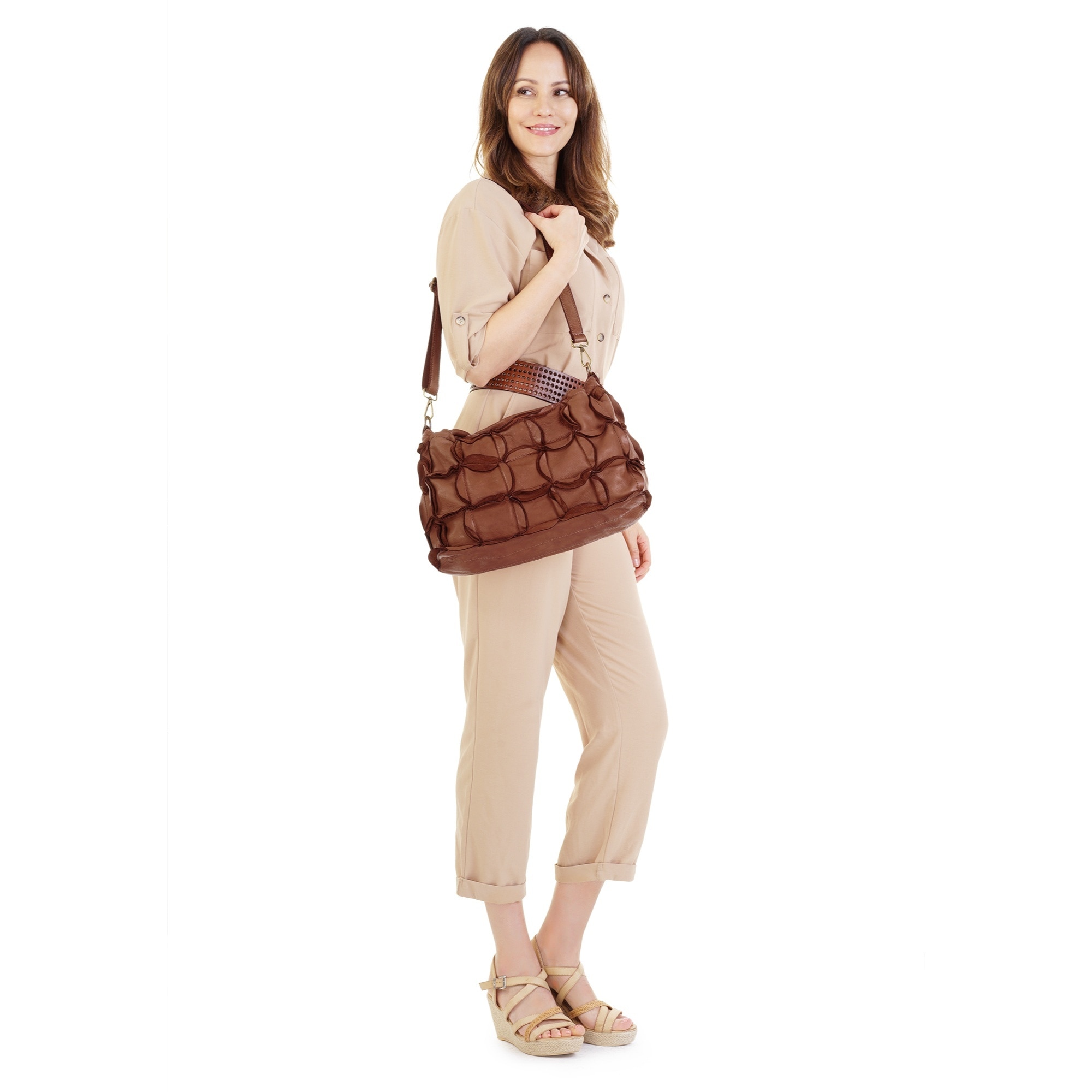 Samantha Look Shopper, echt Leder, Made in Italy