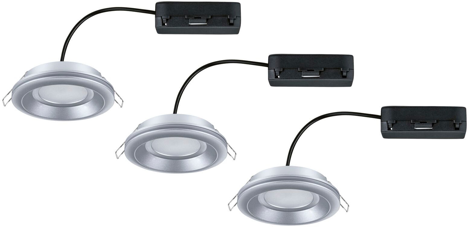 Paulmann LED Einbauleuchte »LED Einbauleuchte Sormus IP65 rund 100mm«, 3 flammig, Memoryfunktion