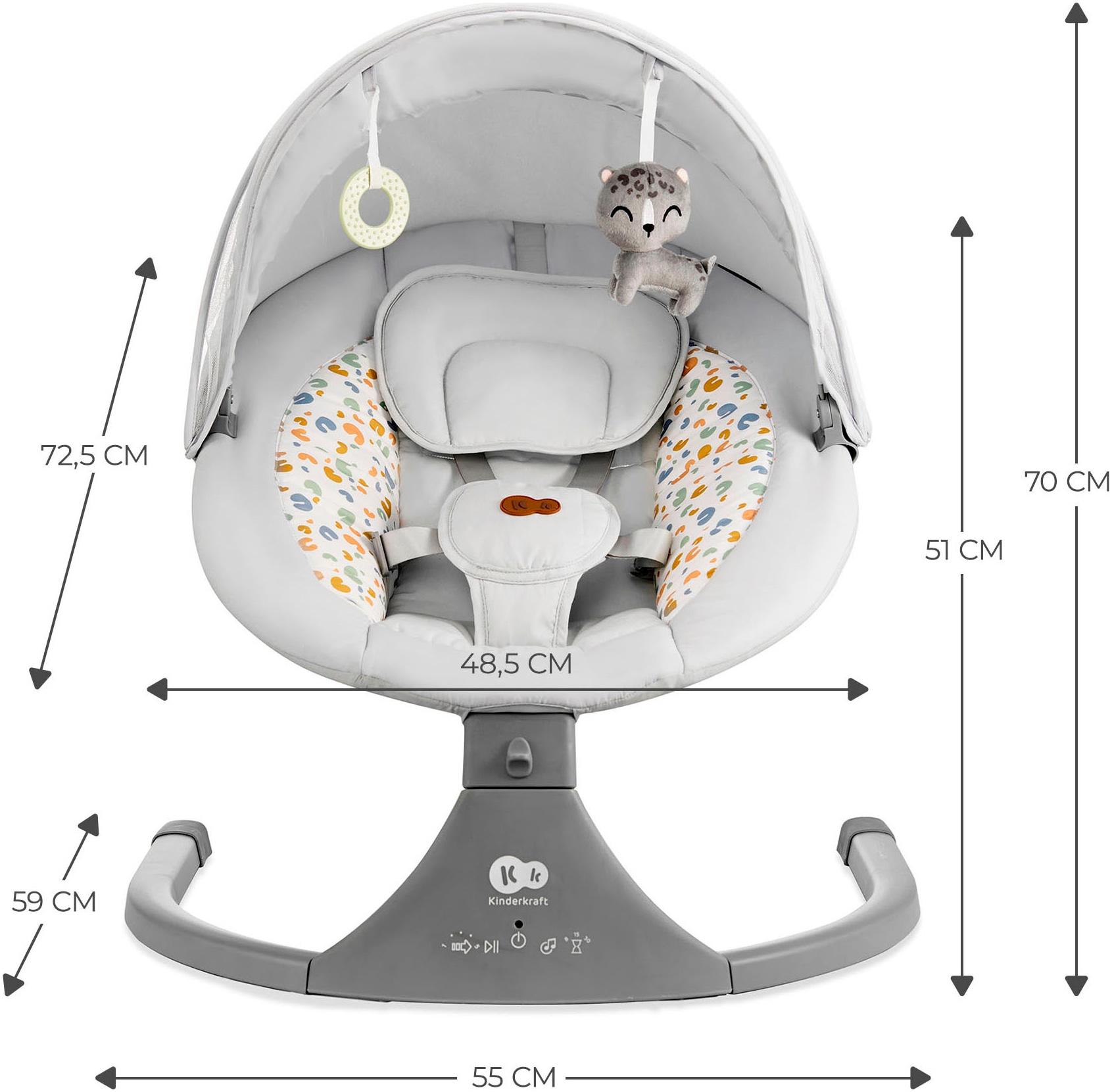 Kinderkraft Babywippe »LUMI 2« bis 9 kg