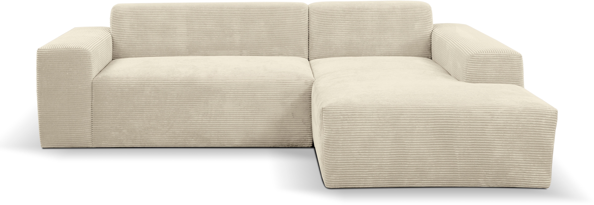 WERK2 Ecksofa »Zeus-L modern & zeitlos, Breite 253 cm, bequemes Sofa« Curvy günstig online kaufen
