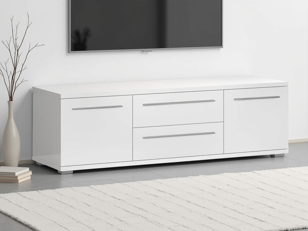 Places of Style Lowboard »Piano TV-Kommode in Breite 165 oder 180 cm mit Soft-Close-Funktion«, Hochglanz UV-lackiert, Br 180 cm mit versch. Tür- und Schubkastenmaße