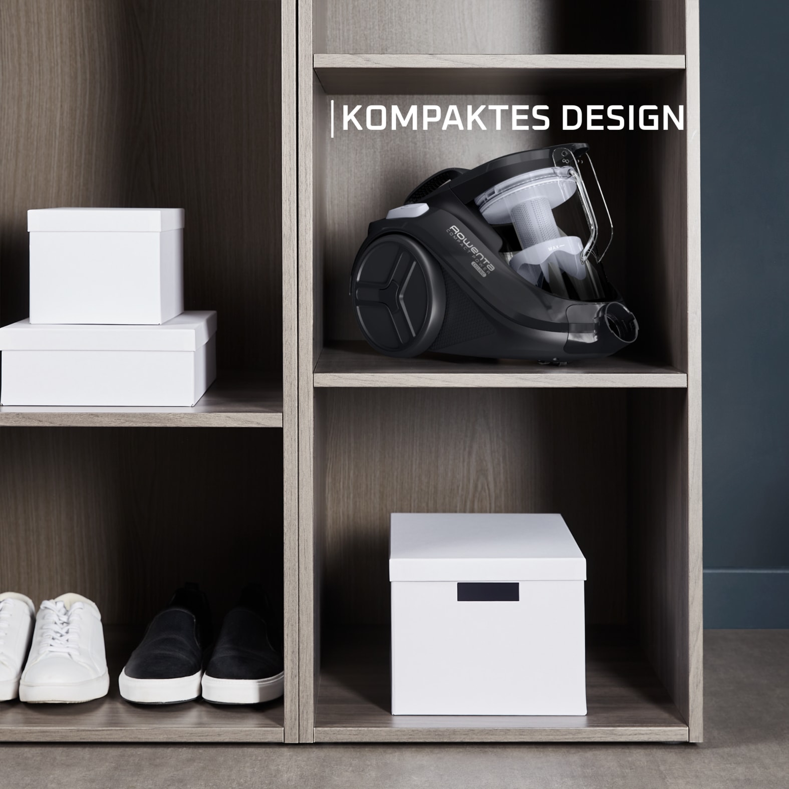 Rowenta Bodenstaubsauger »Compact Power Cyclonic, beutellos, hohe Saugleistung auf Hartböden«, 750 W, beutellos, leise, kompaktes Format, leichte Entleerung, hohe Filtrierung