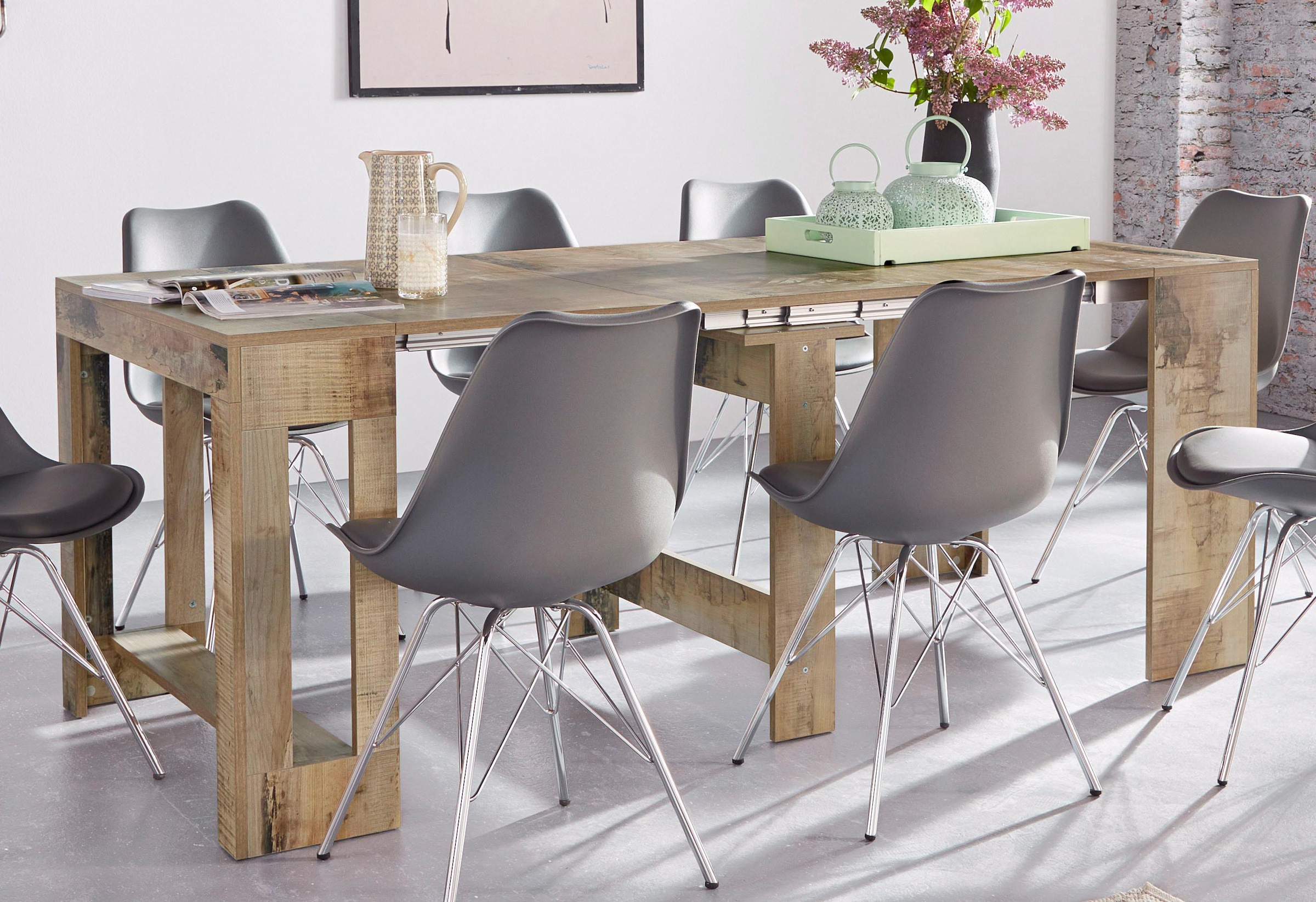 INOSIGN Esstisch »Praktika, Küchentisch, Wohnzimmertisch, Speisetisch«, mit Auszugsfunktion, ausziehbar von 50 cm auf 300 cm