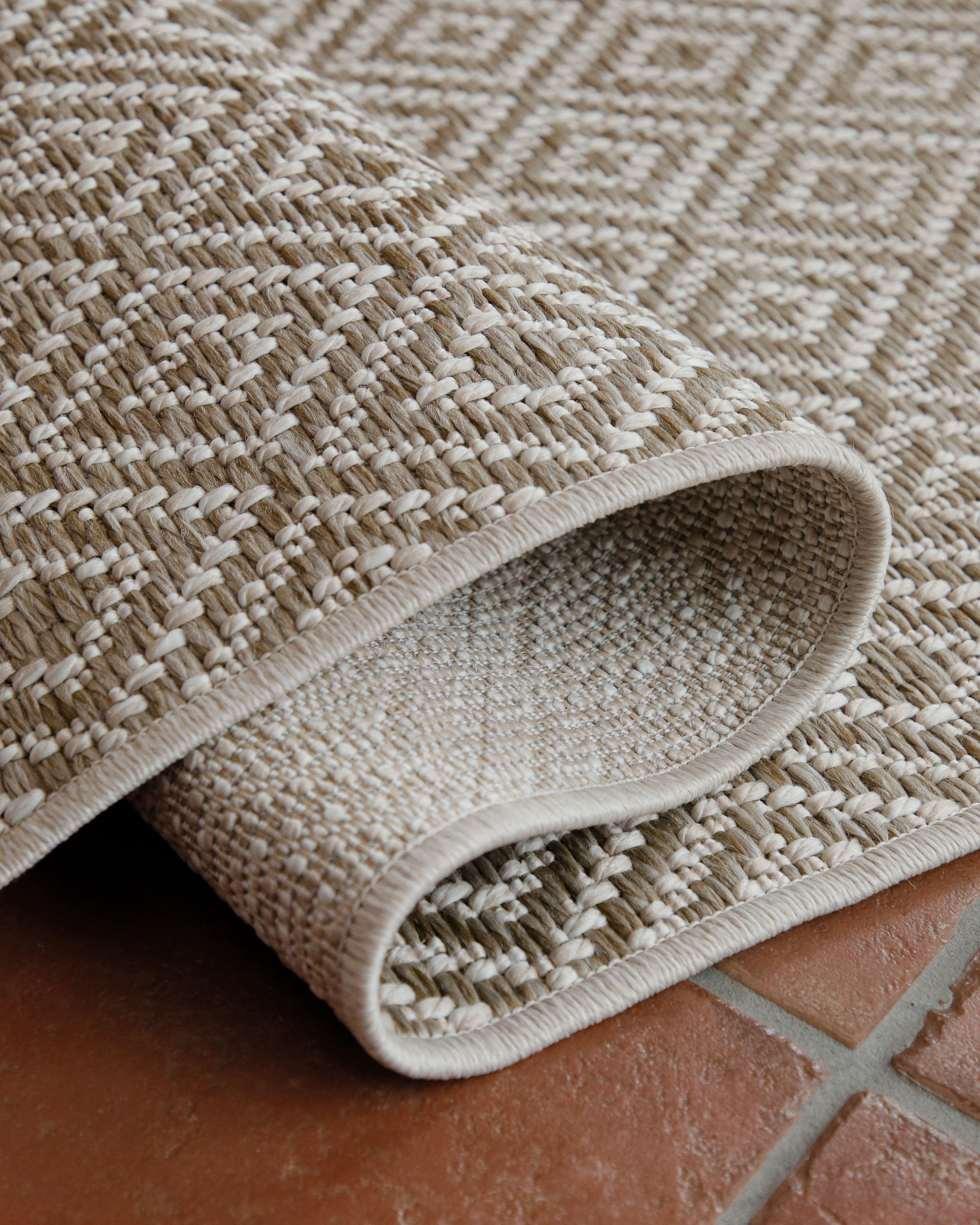 Wecon home Teppich »Buhai« rechteckig 3 mm Höhe ultraflacher Schmutzfangläufer, rutschfest, waschbar, wetterfest