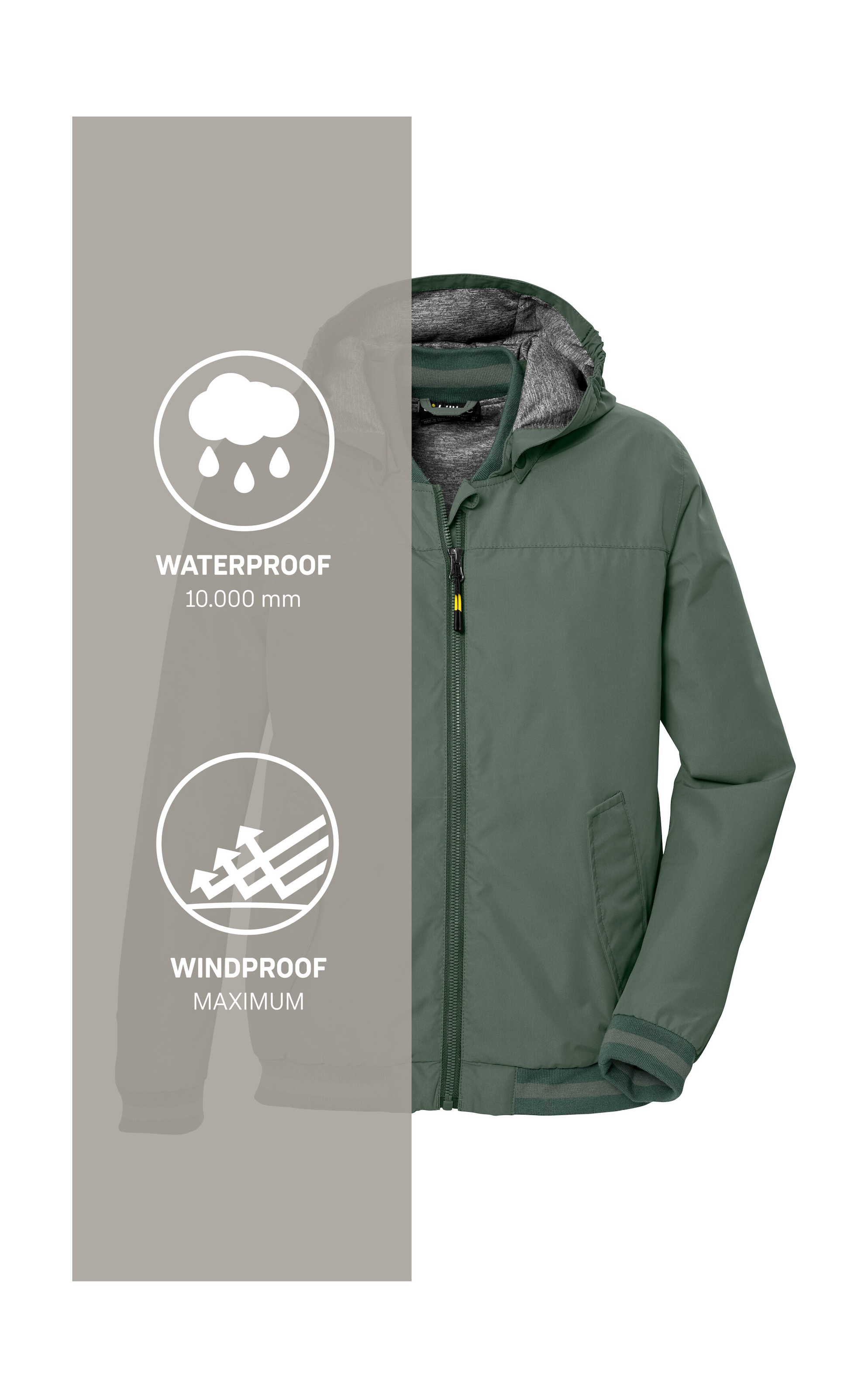 Killtec Funktionsjacke »KOS 153 BYS JCKT«, Modischer, wasserfester Blouson mit reflektierenden Elementen