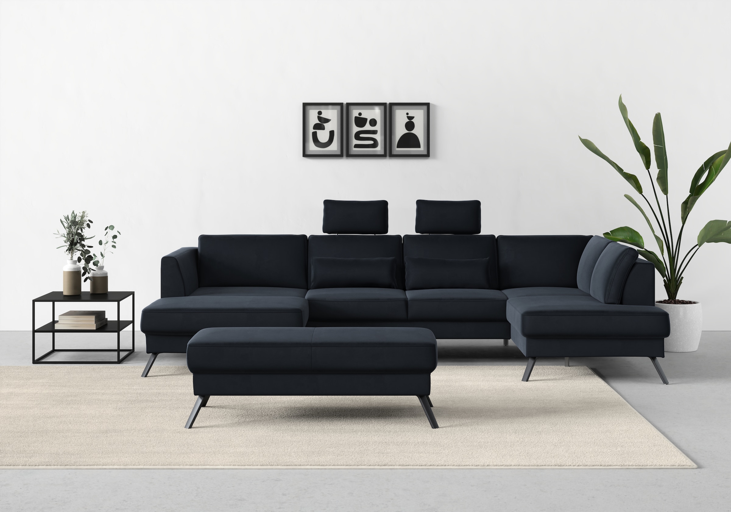 sit&more Wohnlandschaft "Lindholm U-Form" mit Sitztiefenverstellung und Fed günstig online kaufen