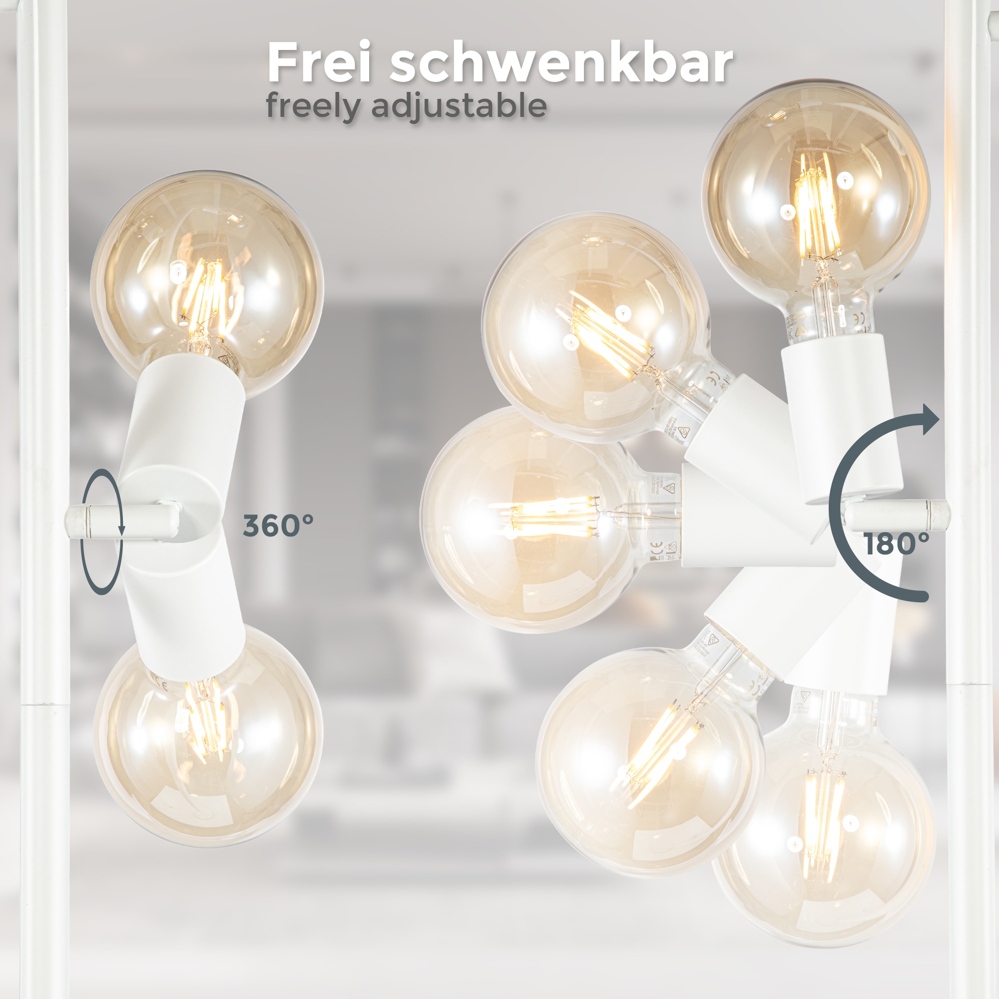 Leuchtmittel, kaufen Fassung, B.K.Licht weiß, für E27 Leuchtmittel Metall, Inkl. online Kabelschalter Stehlampe, Ohne