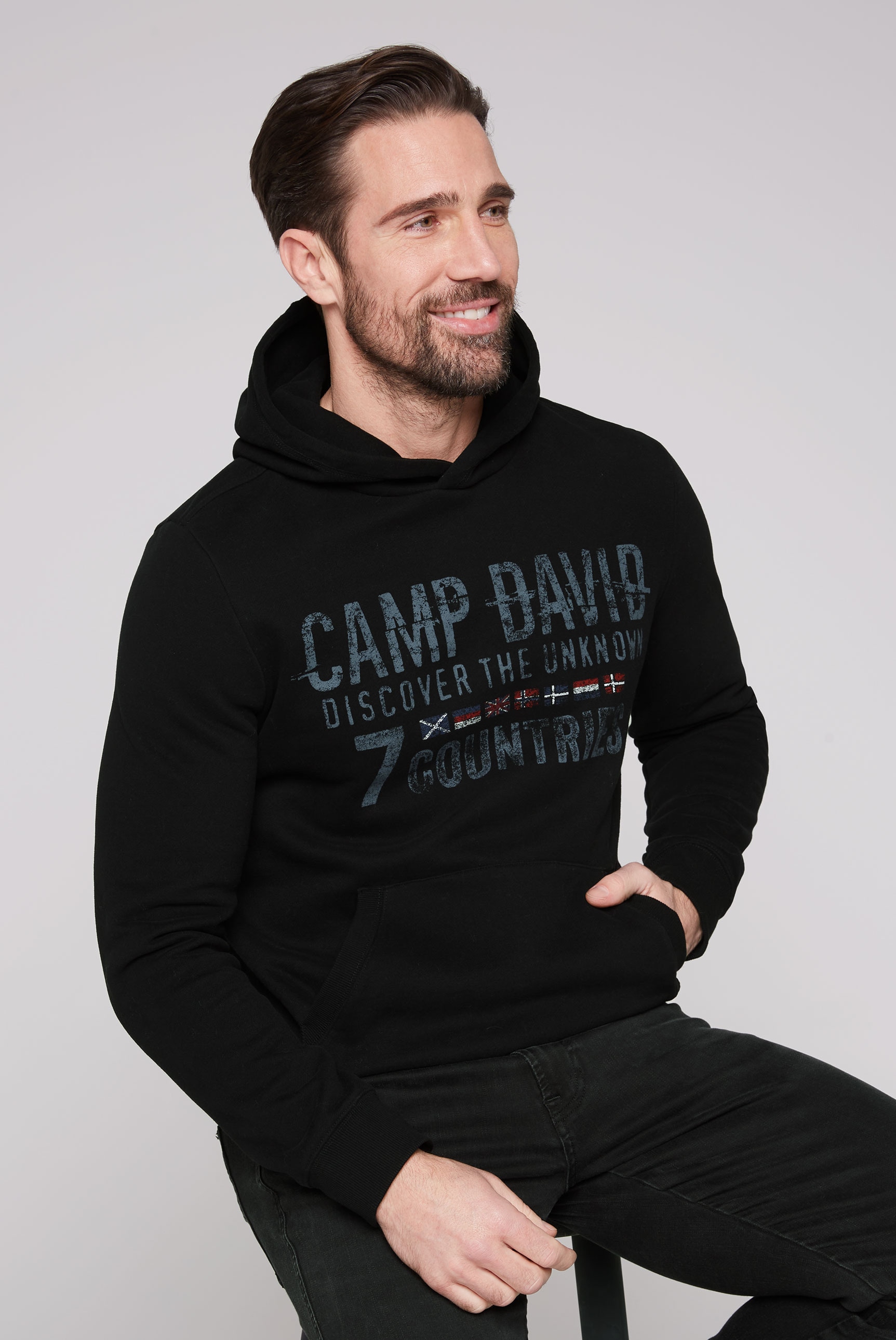 CAMP DAVID Kapuzensweatshirt, mit Frontprint