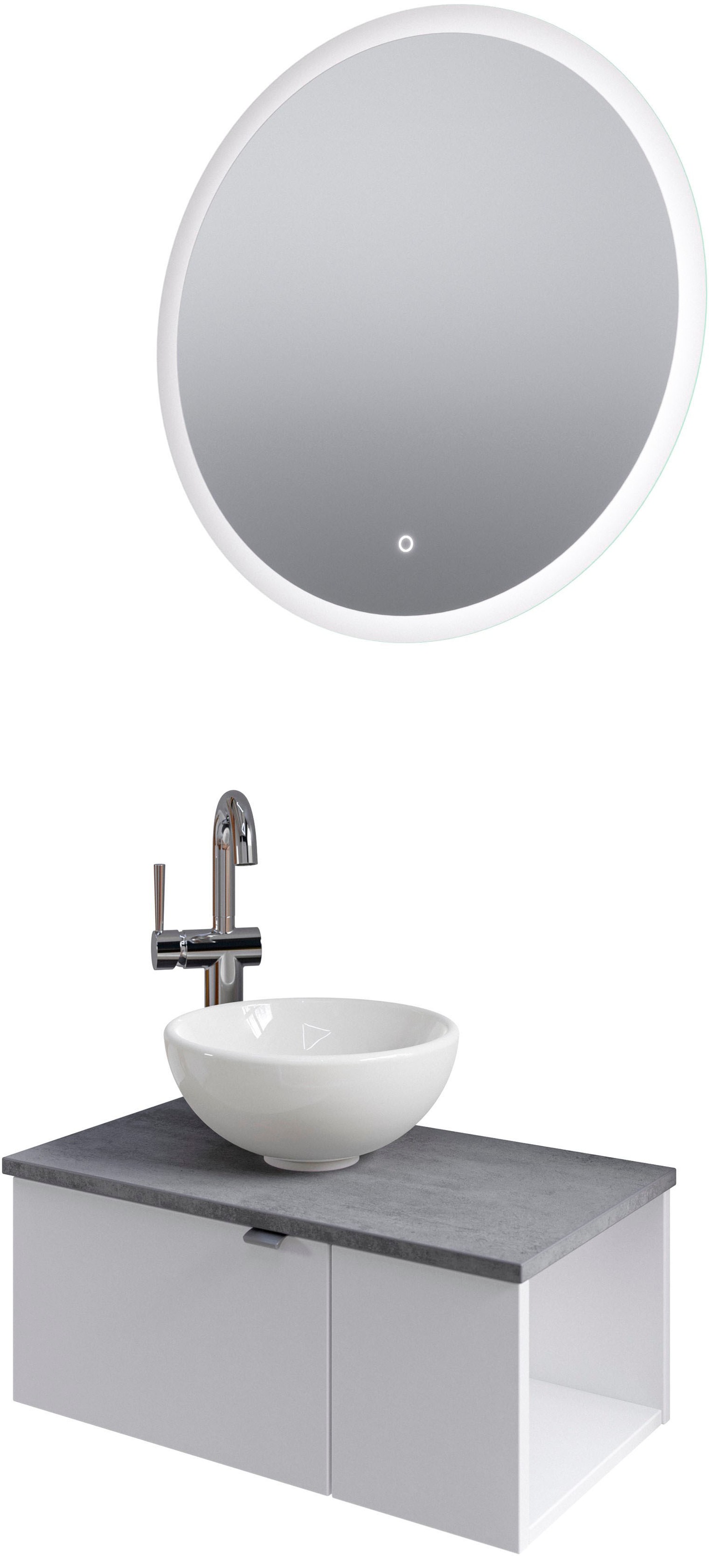 Saphir Badmöbel-Set »Serie 6915«, (4 St.), Gäste-Bad, 70 cm breit, mit LED- günstig online kaufen