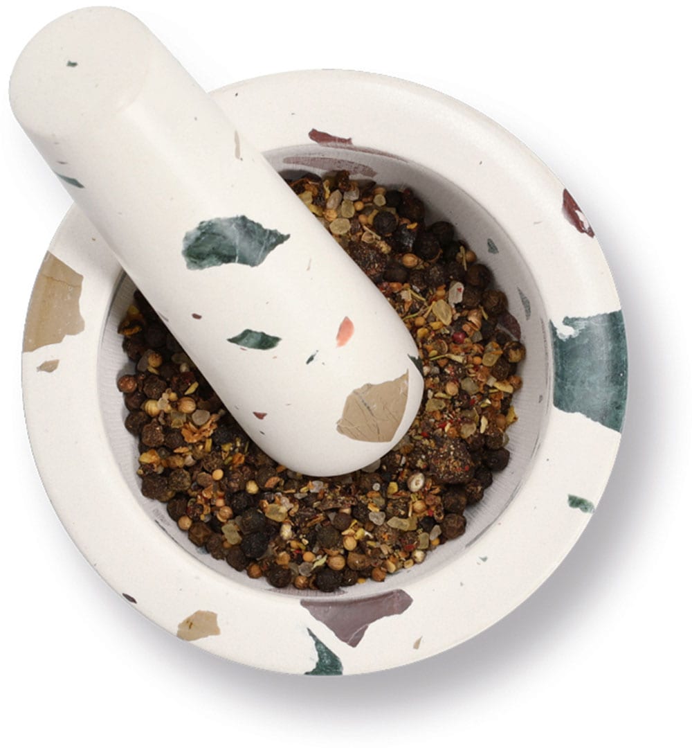 Zeller Present Mörser »& Stößel-Set, "Terrazzo"« Natur-Granit, 1,7 kg, 240 ml