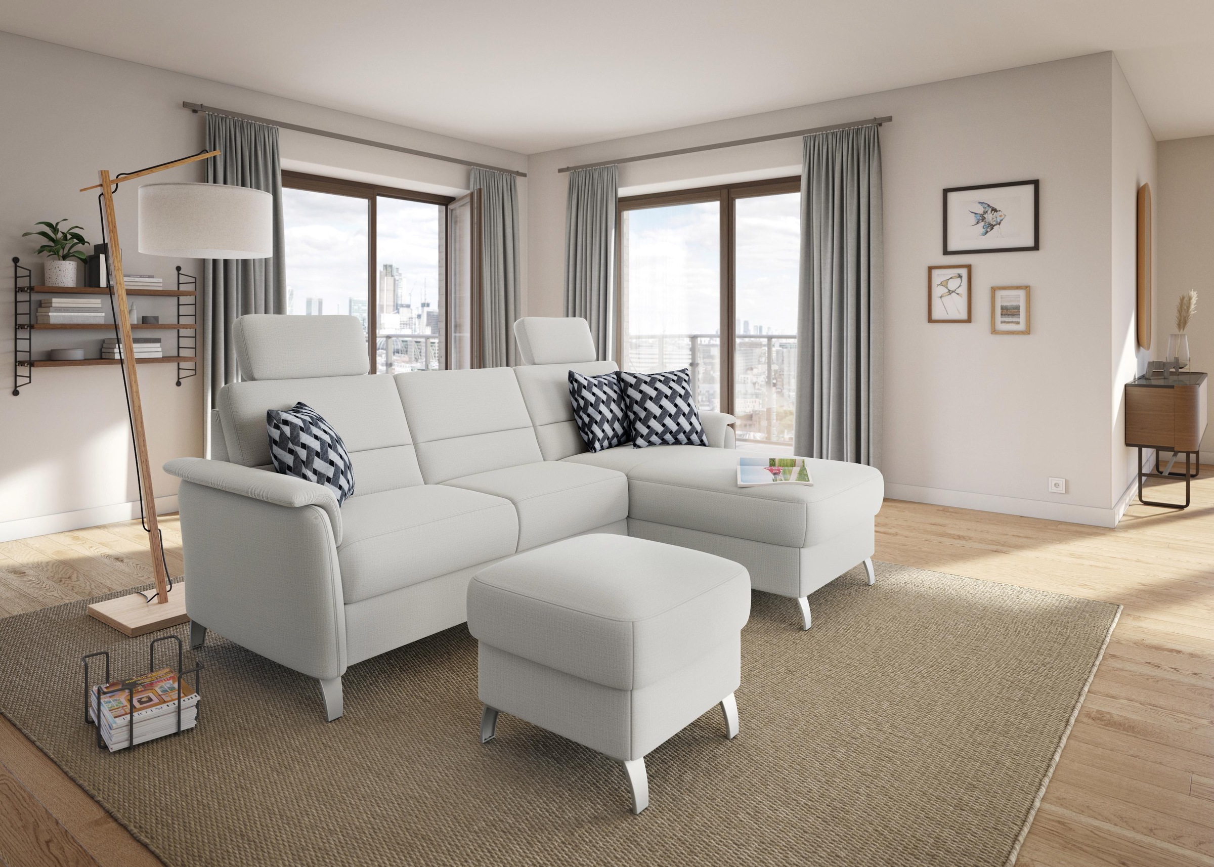 sit&more Ecksofa »Palmera L-Form, B: 244 cm« optional Bettfunktion & Bettka günstig online kaufen