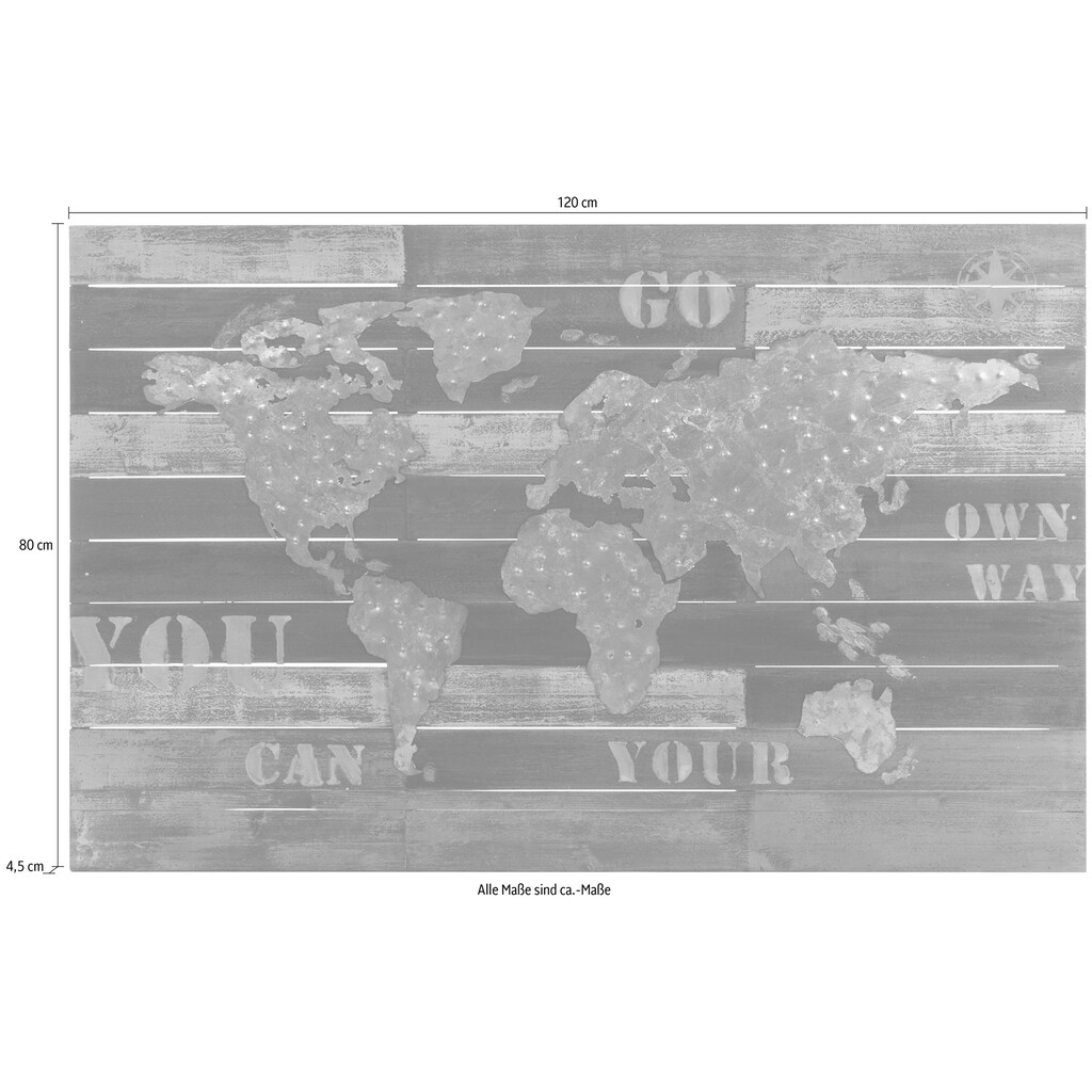 Myflair Möbel & Accessoires Holzbild »Die Welt«