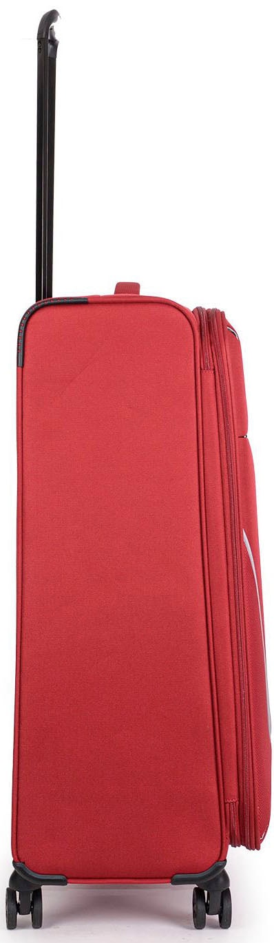 Stratic Weichgepäck-Trolley »Strong L, redwine«, 4 Rollen, Reisekoffer großer Koffer Aufgabegepäck TSA-Zahlenschloss
