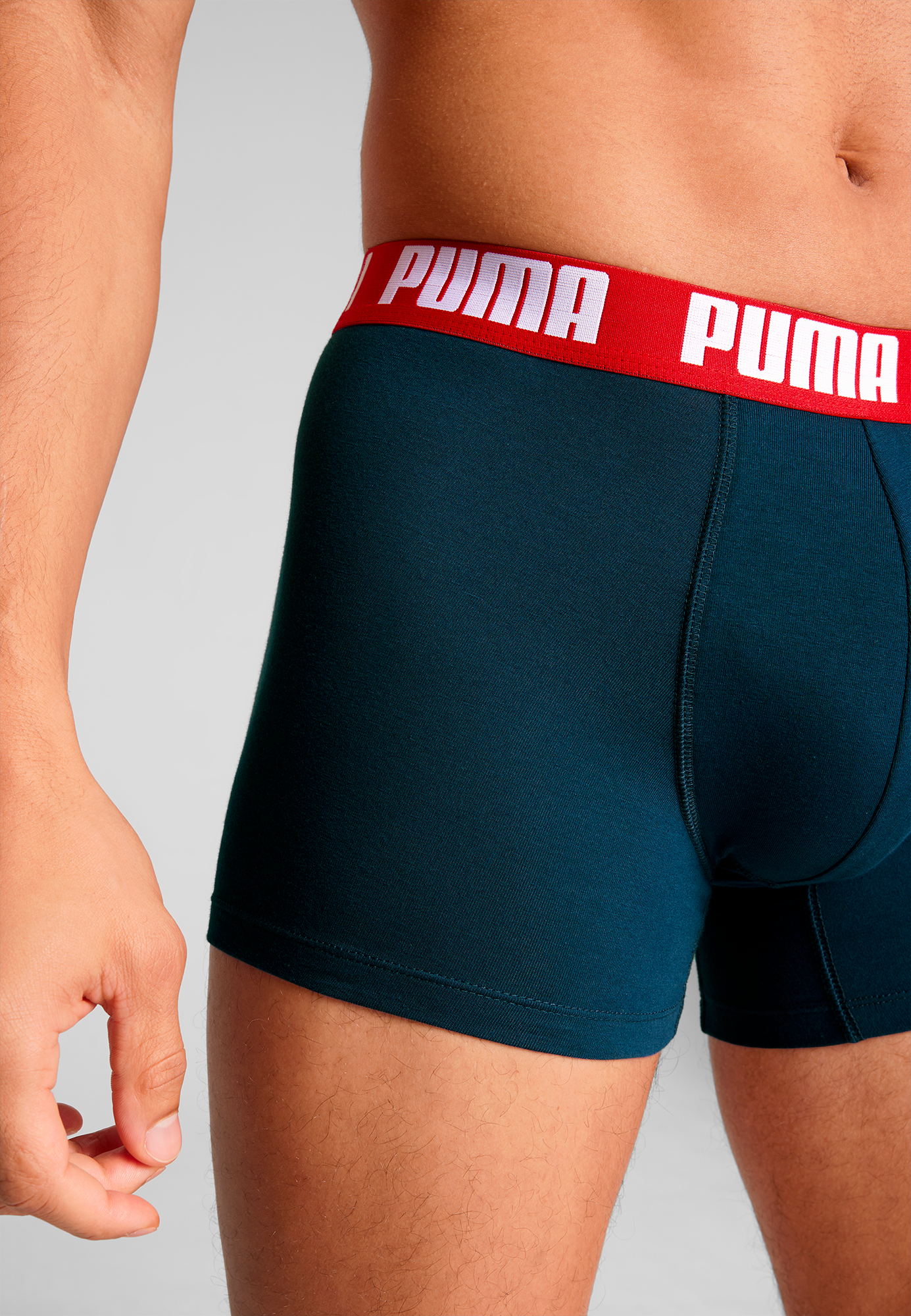 PUMA Boxershorts »PUMA MEN EVERYDAY BASIC BOXERS 2P«, (2er Pack), mit Logobund