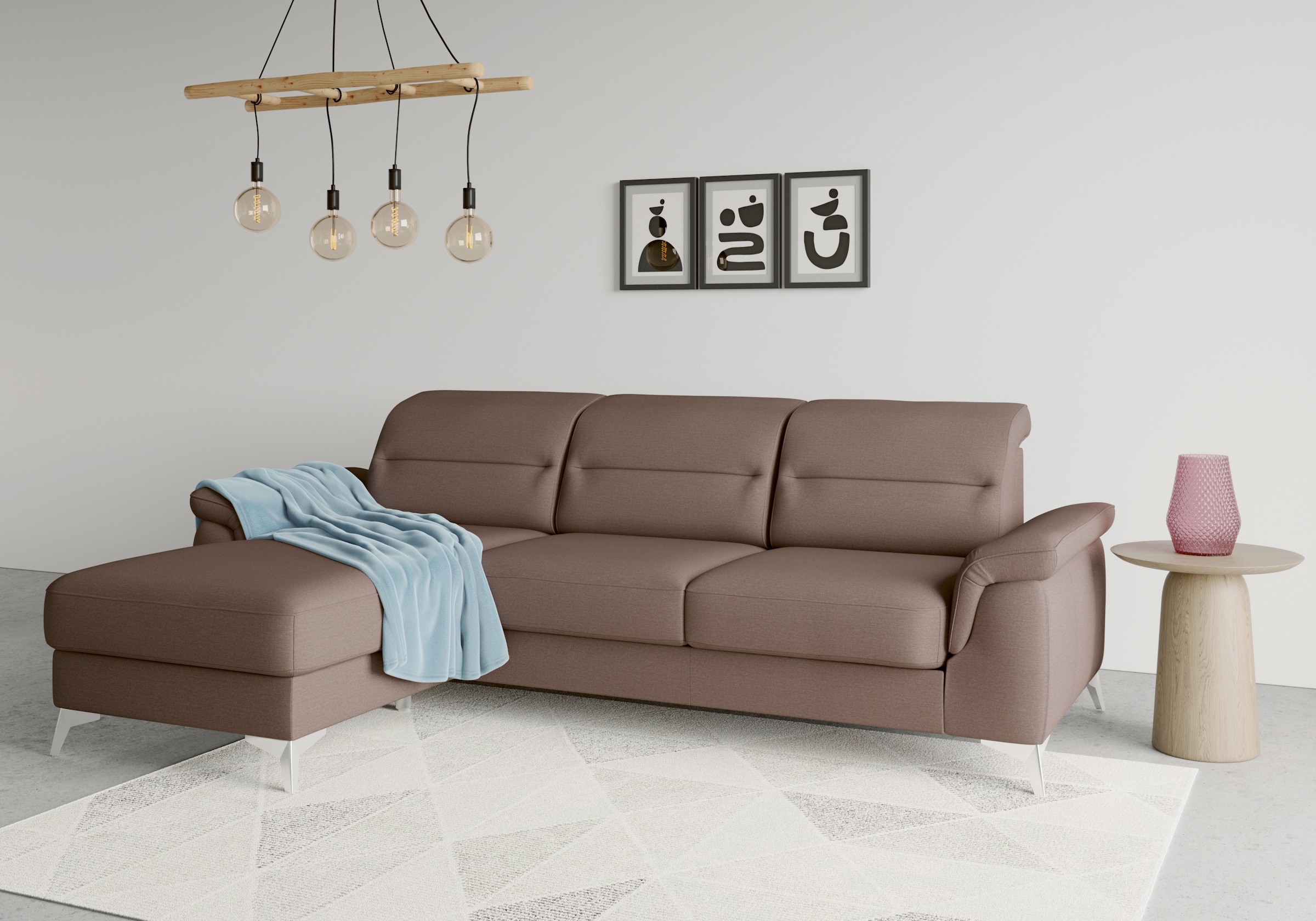 sit&more Ecksofa »Sinatra L-Form« mit Recamiere, optinal mit Kopfteilverste günstig online kaufen