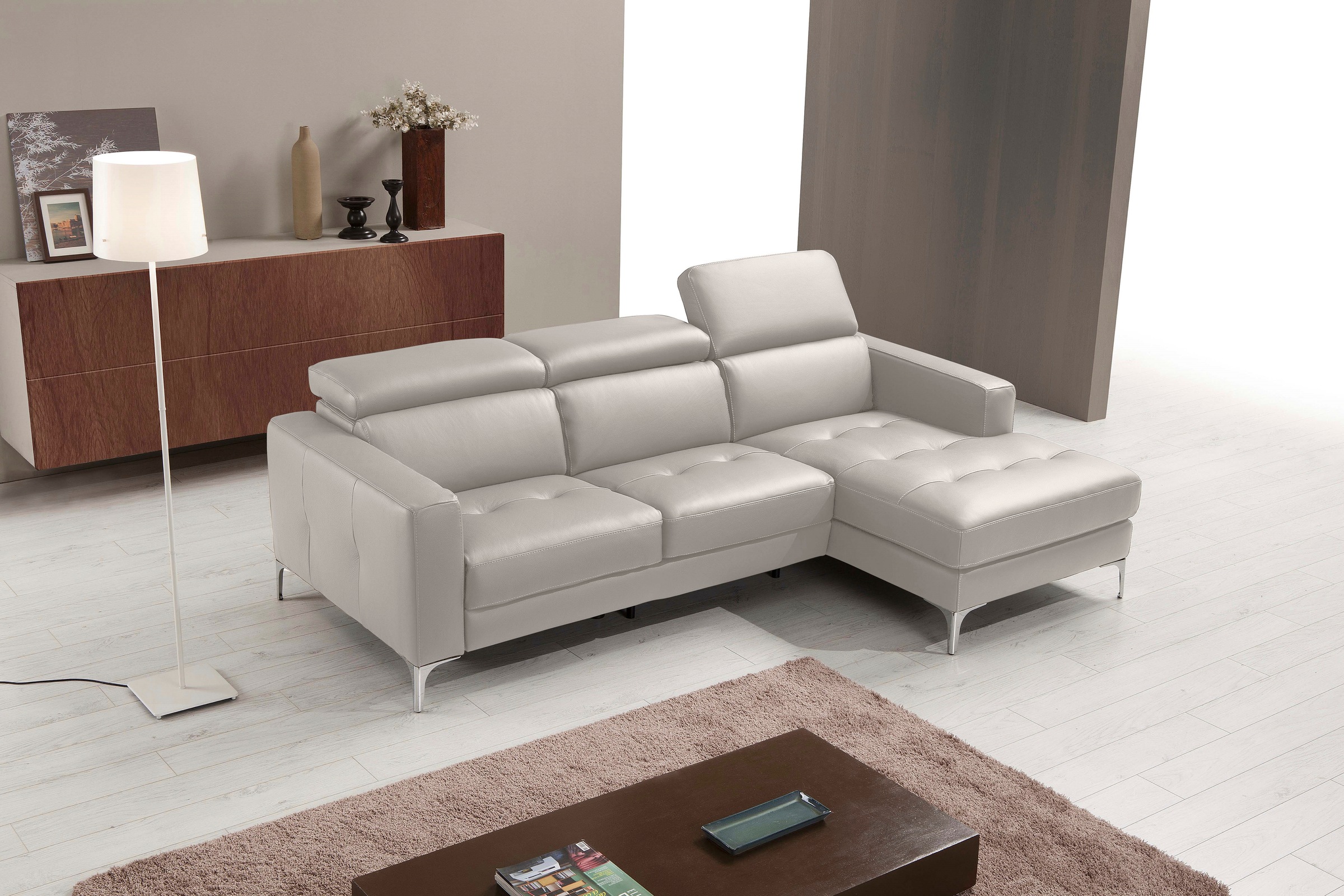 Egoitaliano Ecksofa »Matt, erstklassiger Sitzkomfort, aufwendige Detailverarbeitung, L-Form«, mit verstellbaren Kopfteilen zum Relaxen