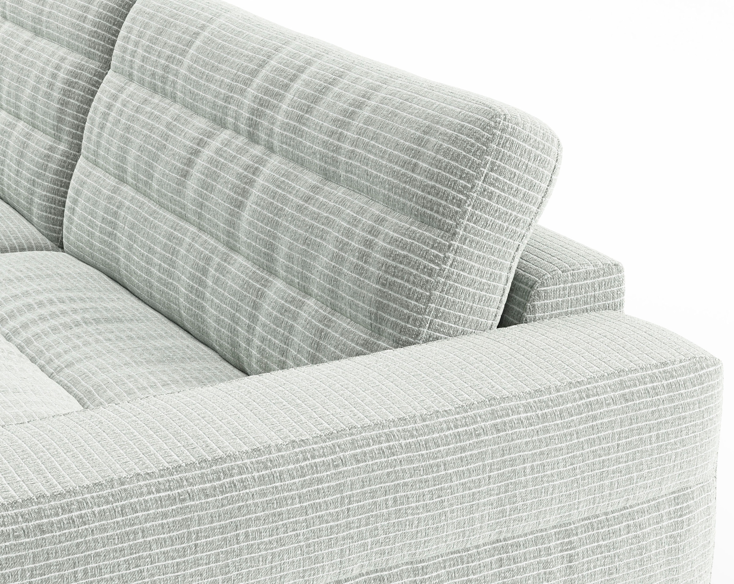 3C Candy Big-Sofa »Stripes Megasofa, tolle Verarbeitungsdetails, bequem und komfortabel«, Lose Rückenkissen, mit feiner Quersteppung