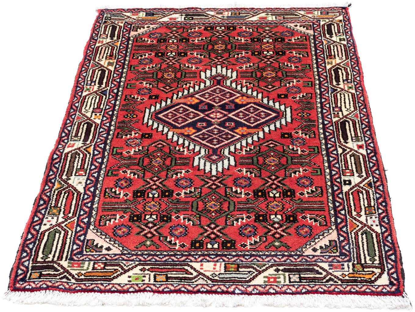 morgenland Wollteppich »Hosseinabad Medaillon Rosso 119 x 81 cm«, rechtecki günstig online kaufen
